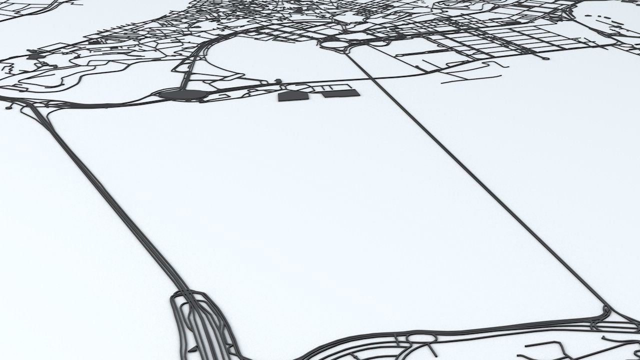 Macau Road Network and Streets 3D model_11