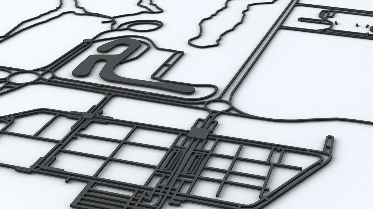 Macau Road Network and Streets 3D model_10