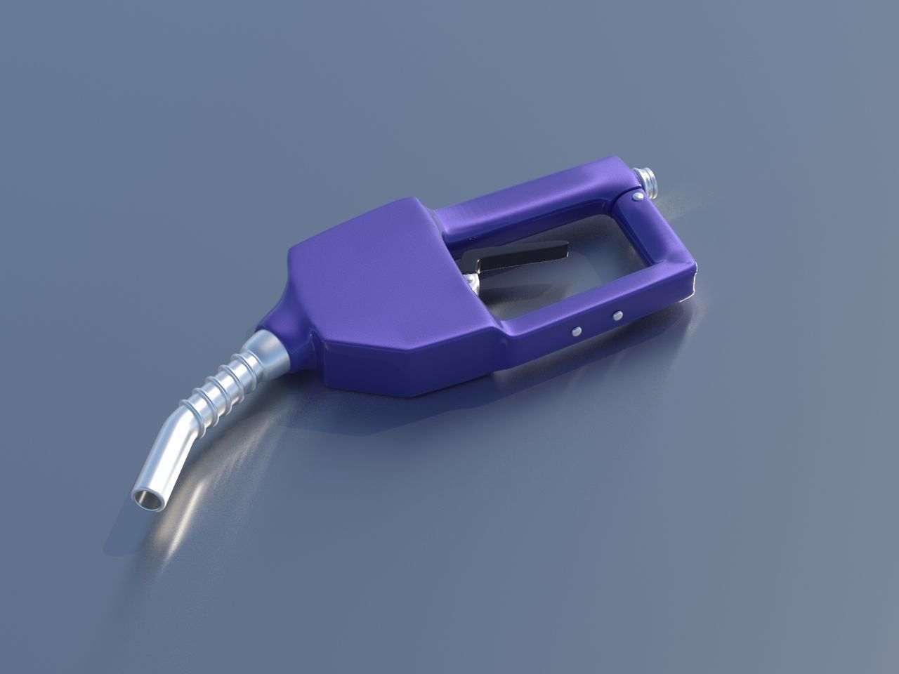 Gas Station Pump Nozzle Low-poly 3D model_2