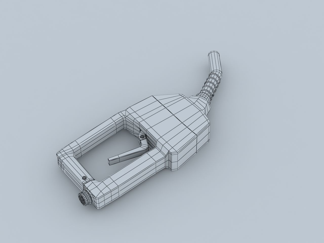 Gas Station Pump Nozzle Low-poly 3D model_7