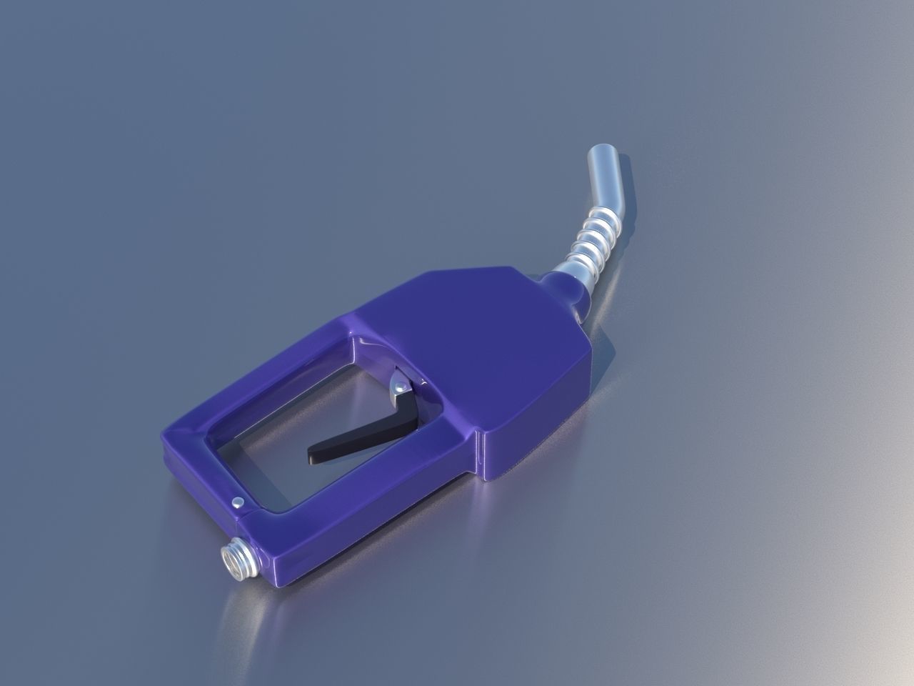 Gas Station Pump Nozzle Low-poly 3D model_6