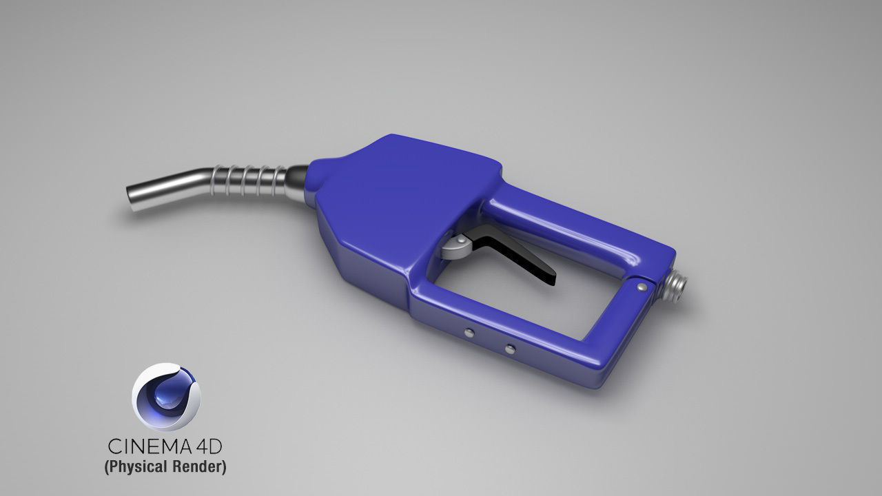 Gas Station Pump Nozzle Low-poly 3D model_8