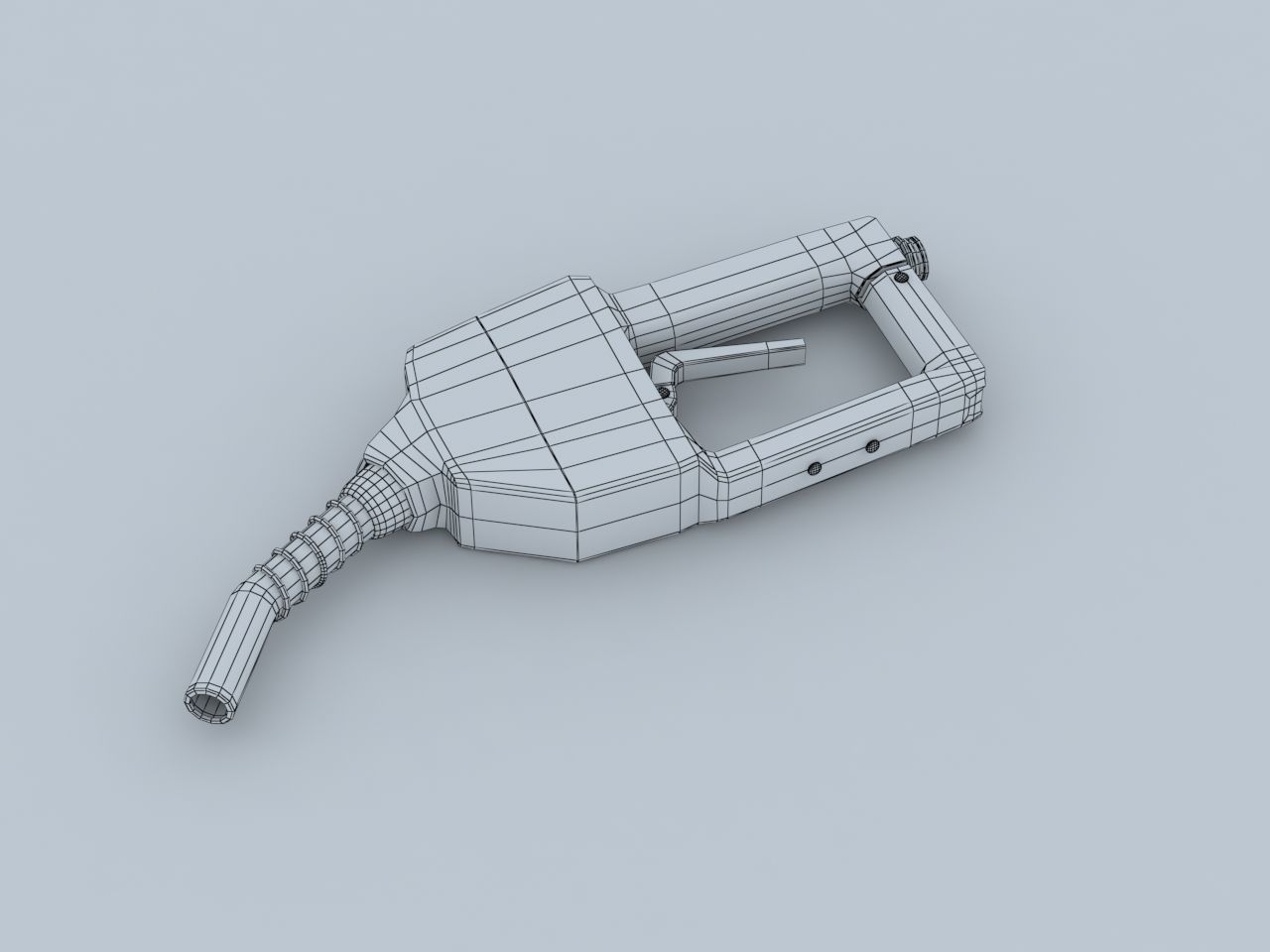 Gas Station Pump Nozzle Low-poly 3D model_3