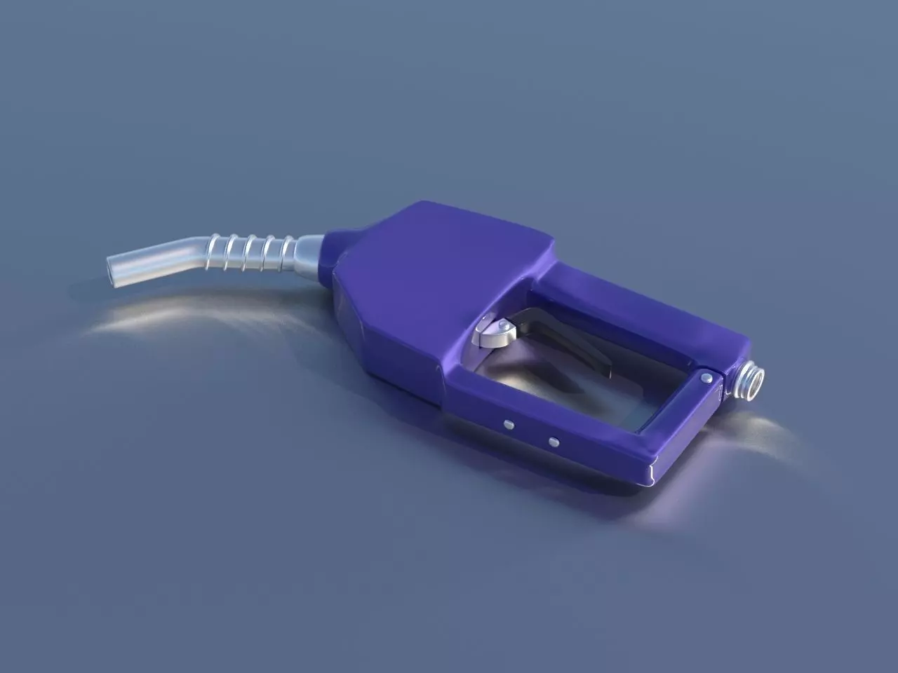 Gas Station Pump Nozzle Low-poly 3D model_0