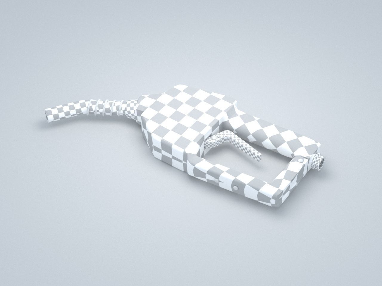 Gas Station Pump Nozzle Low-poly 3D model_9