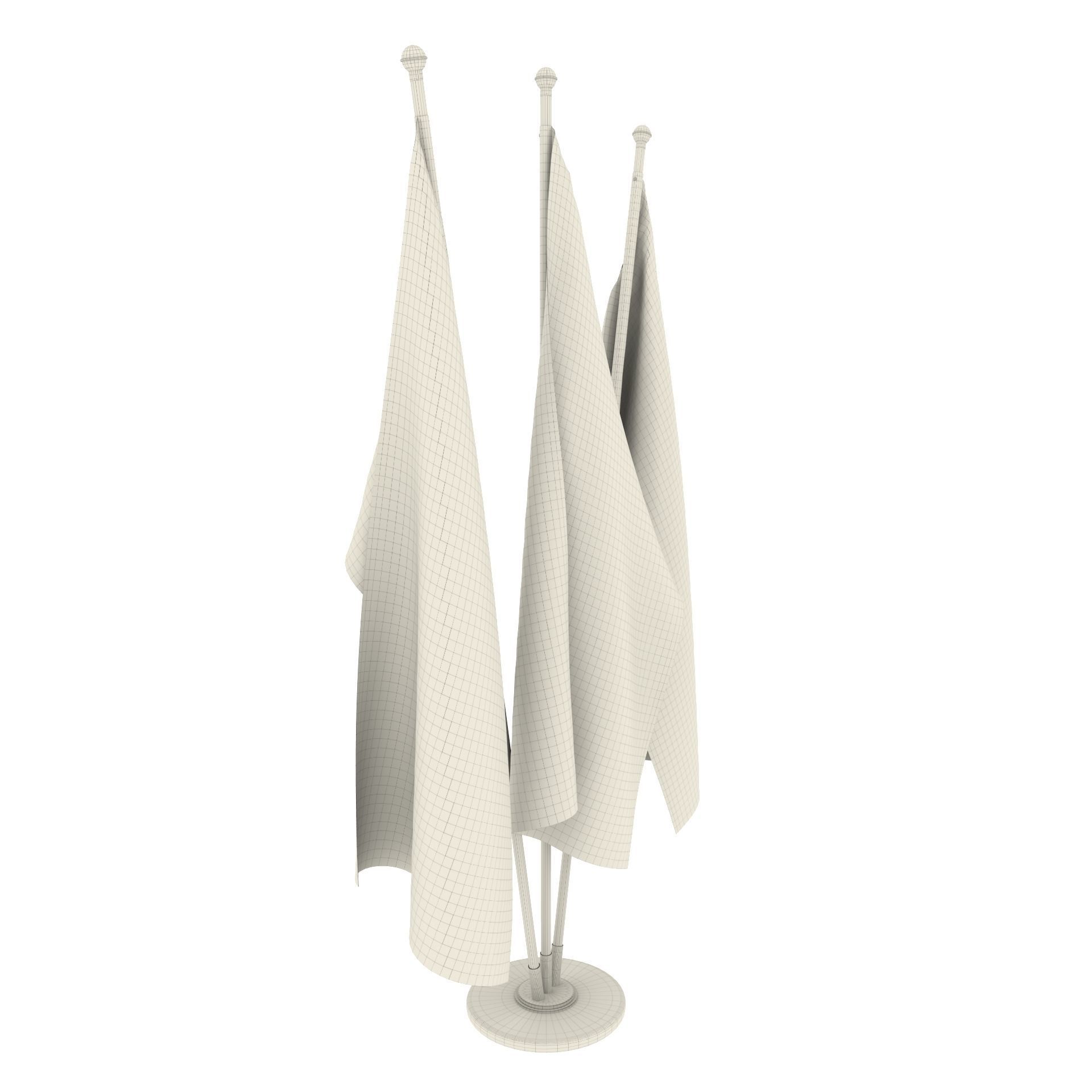 Australia Flag Pack 3D model_5