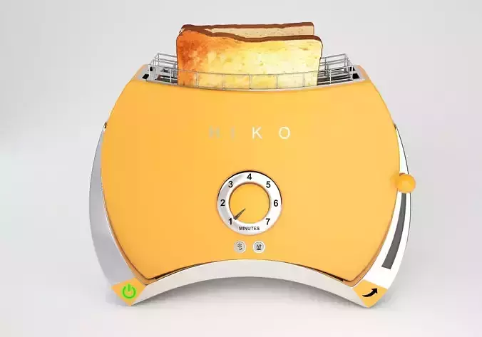 Toaster with two slices of bread