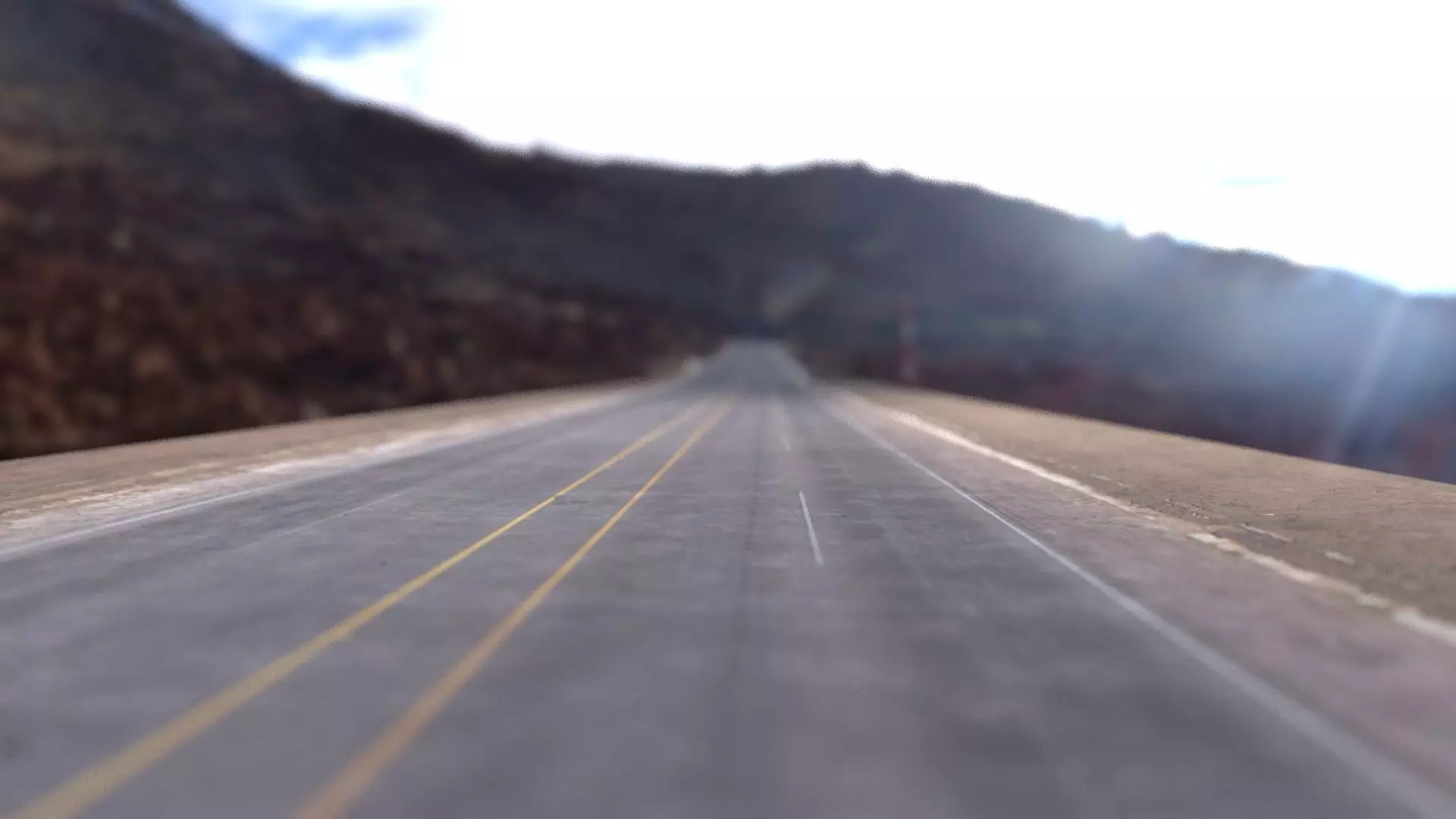  Desert road low poly - complete scene Low-poly 3D model_0