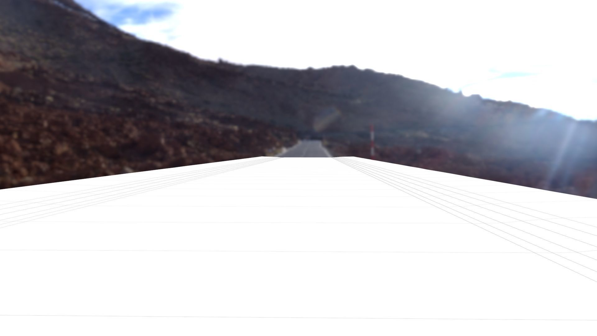  Desert road low poly - complete scene Low-poly 3D model_1