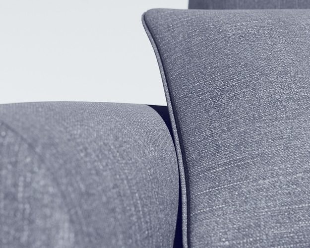 sofa - buxton 73 rolled arm Low-poly 3D model 5