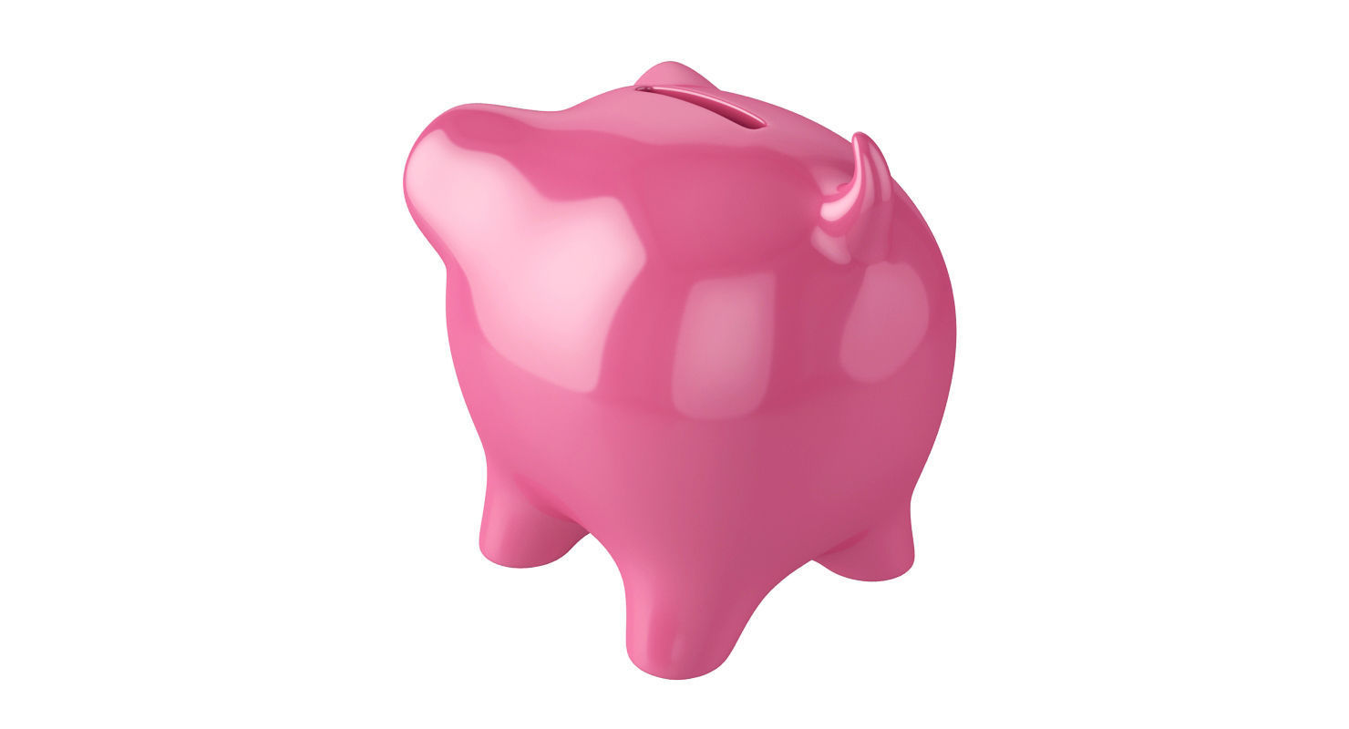 Money box pig 3D model_2