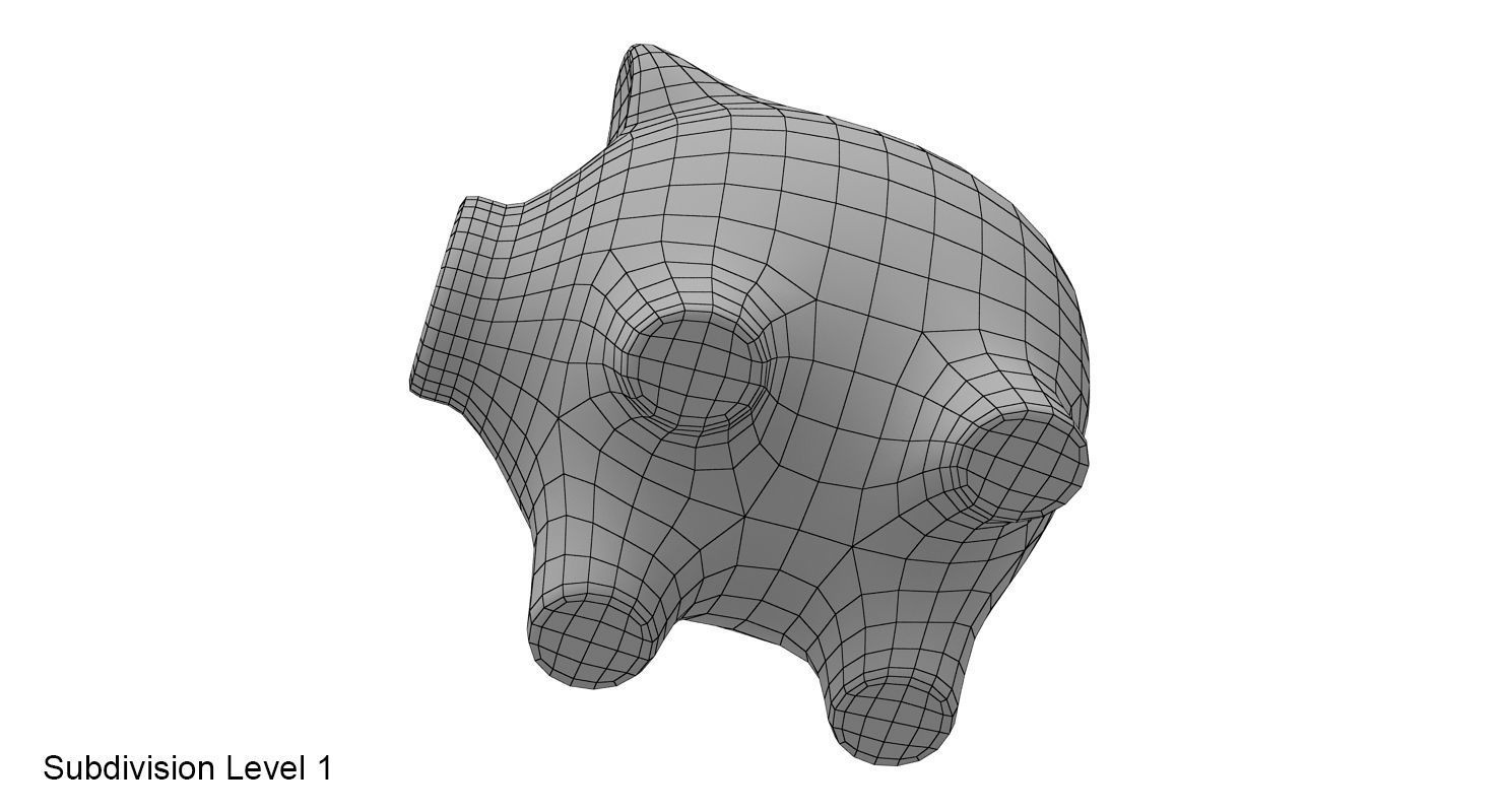 Money box pig 3D model_23