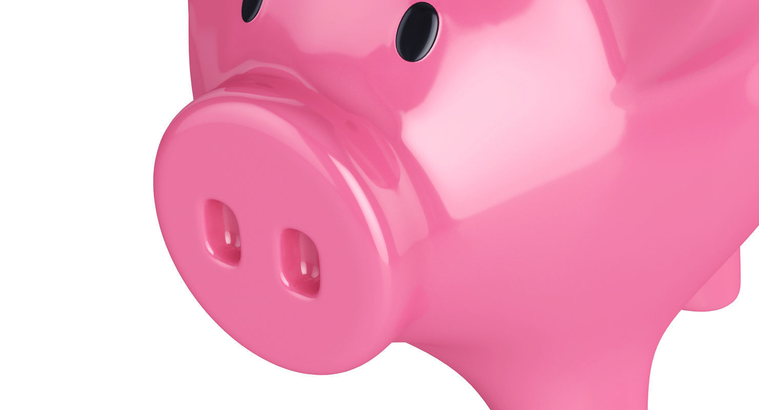 Money box pig 3D model_6