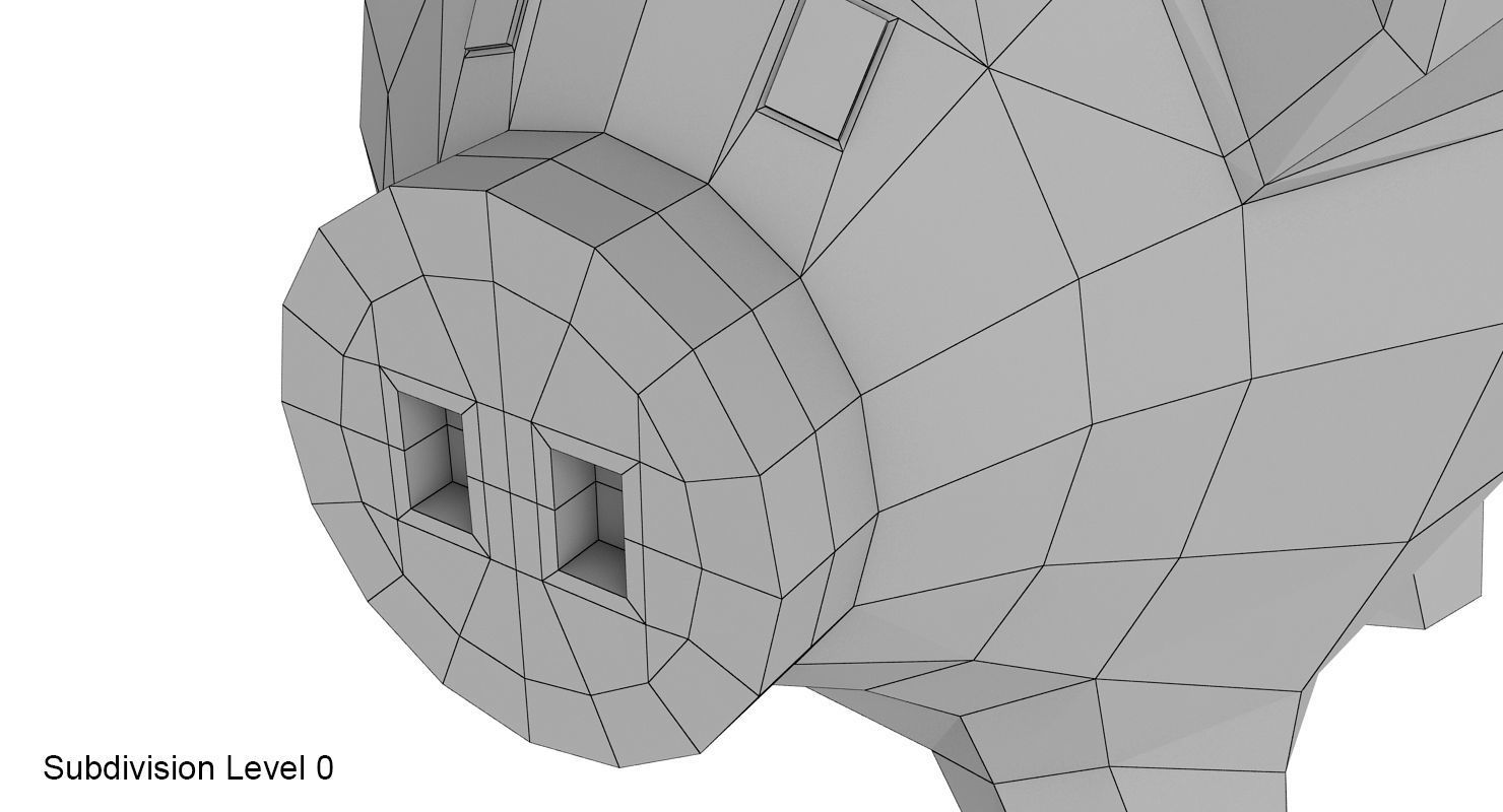 Money box pig 3D model_15