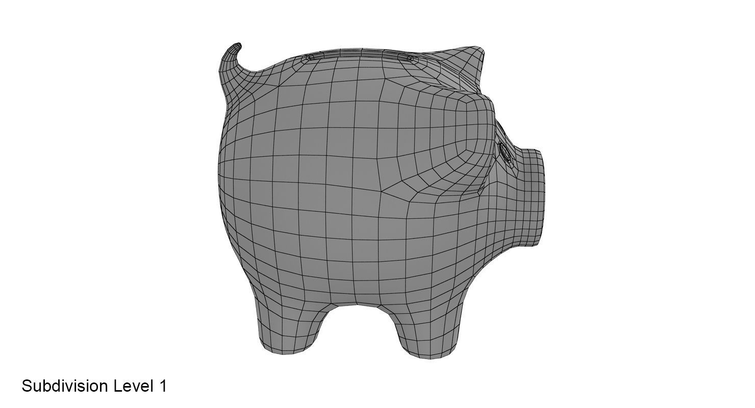 Money box pig 3D model_21