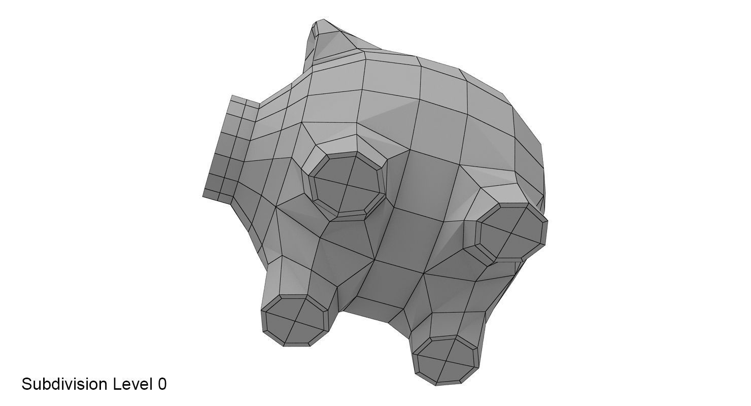 Money box pig 3D model_14