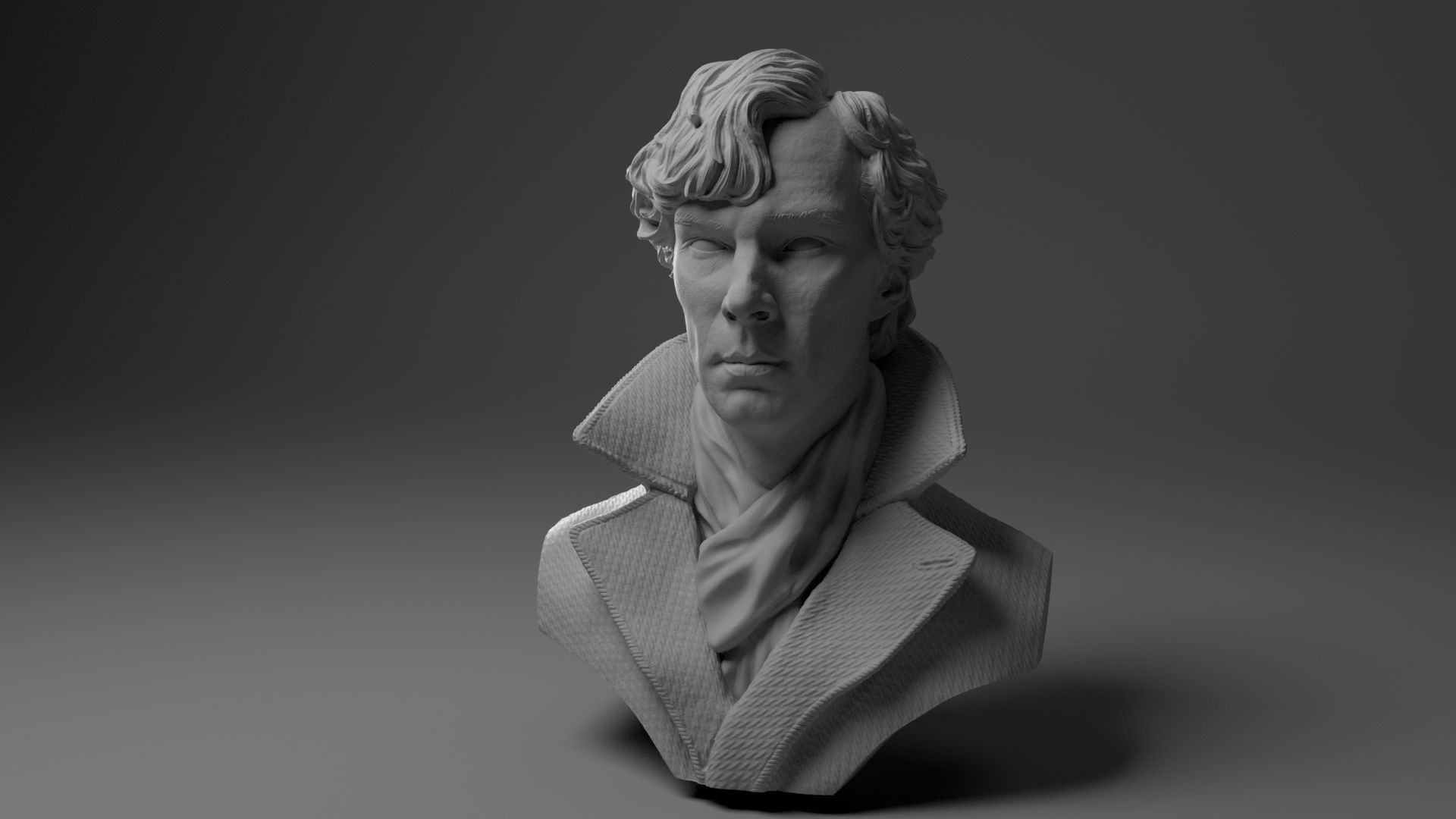 Benedict Cumberbatch Sherlock 3D print model_4