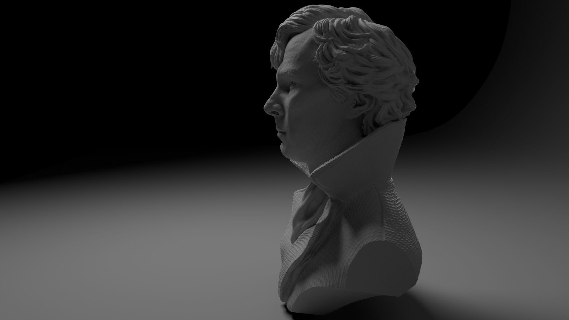 Benedict Cumberbatch Sherlock 3D print model_5