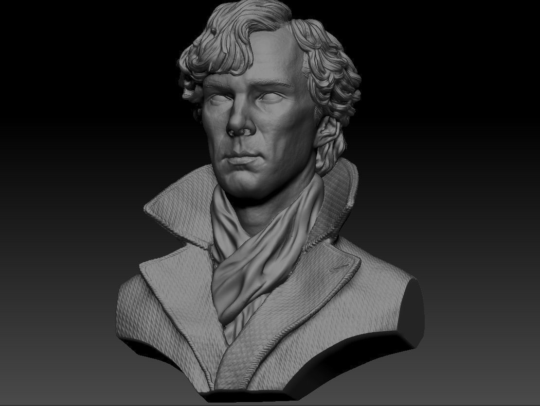 Benedict Cumberbatch Sherlock 3D print model_9