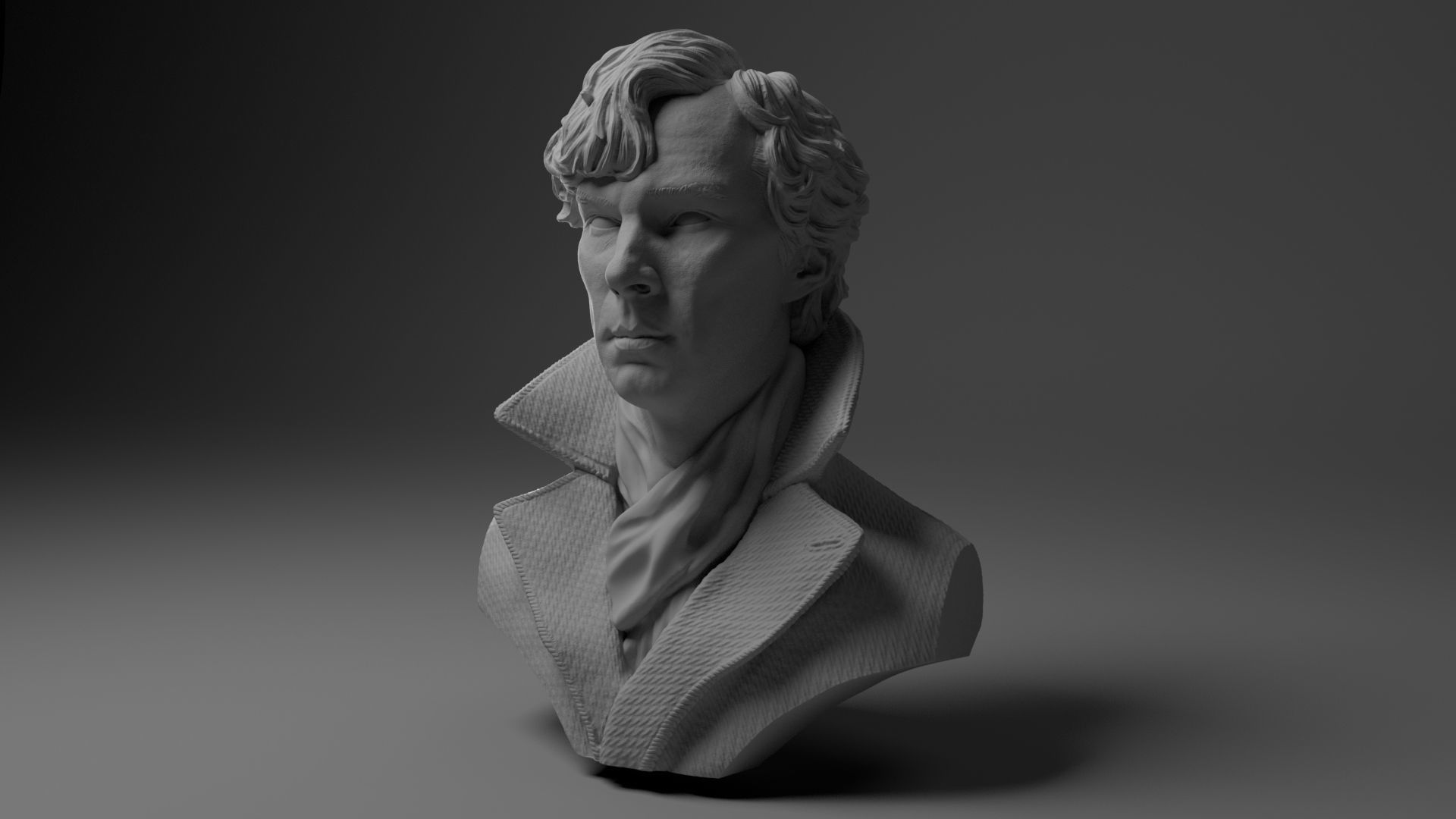 Benedict Cumberbatch Sherlock 3D print model_7