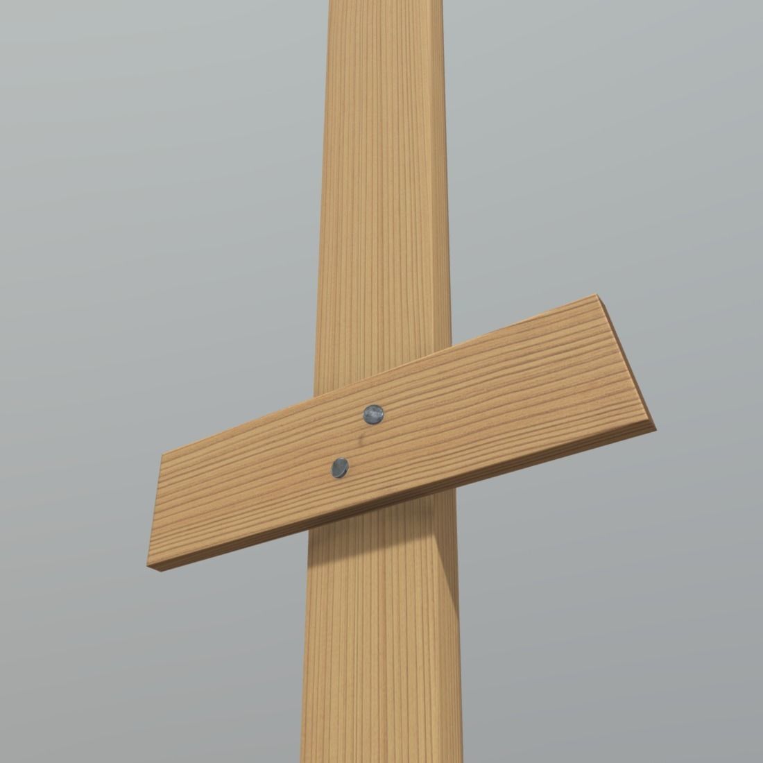 Wooden Sword Low-poly 3D model_7