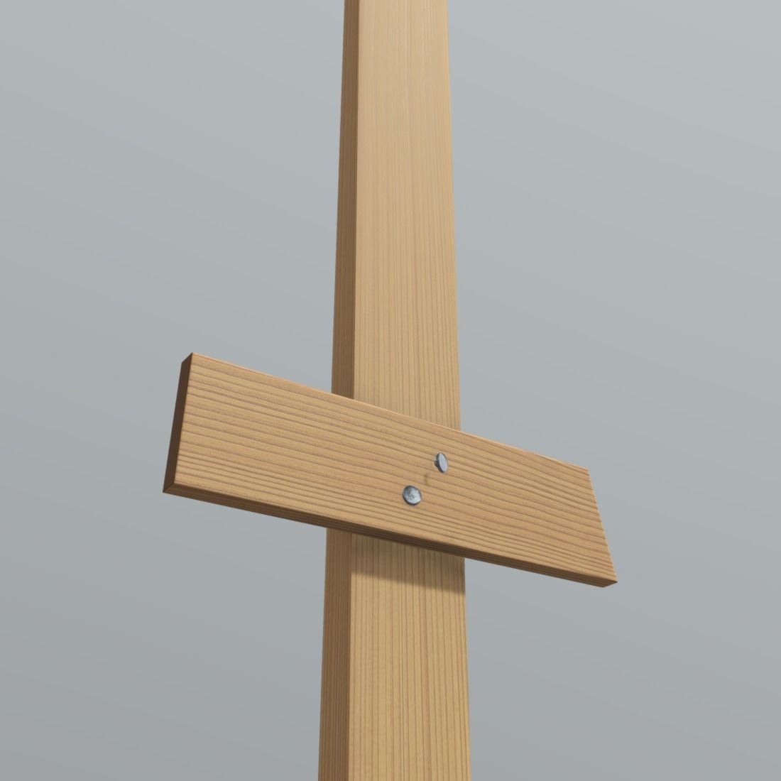 Wooden Sword Low-poly 3D model_6