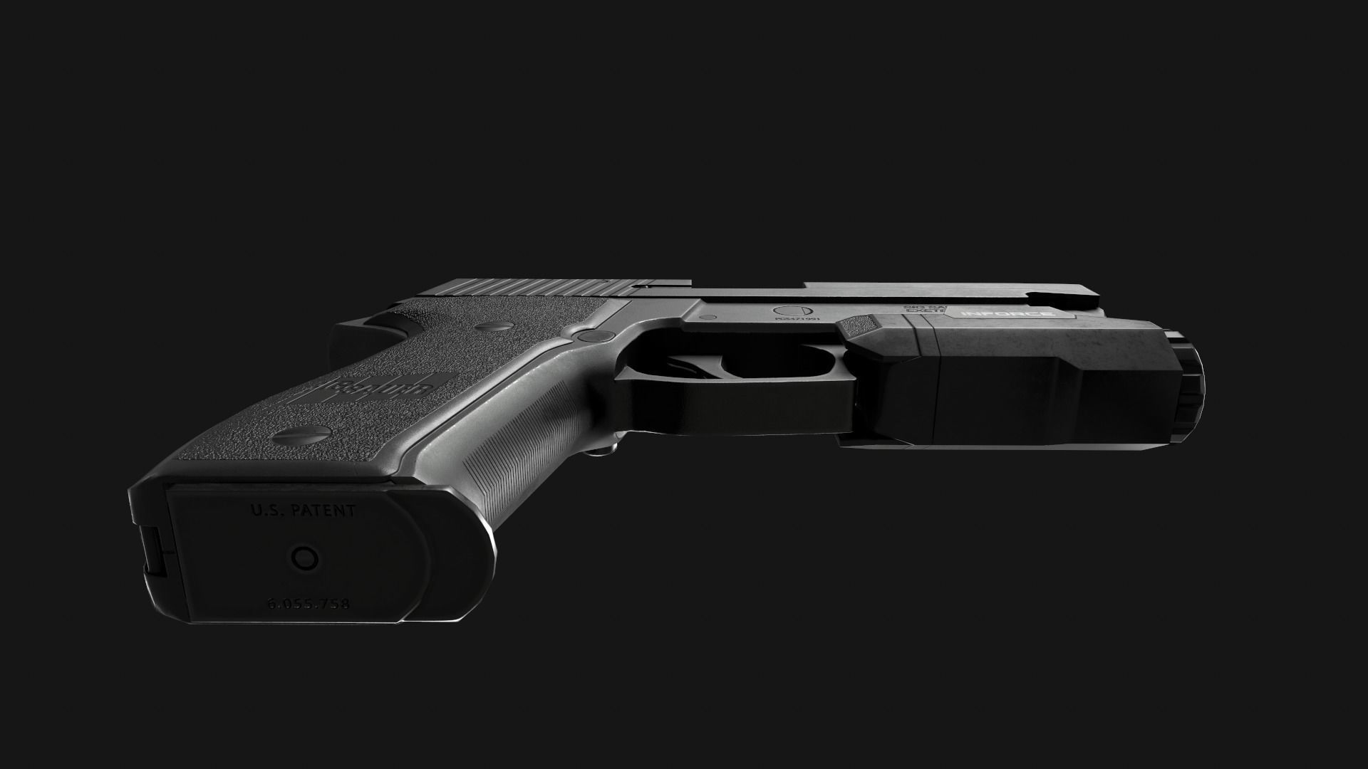 Inforce APL Handgun Weapon Mounted Light Low-poly 3D model_17