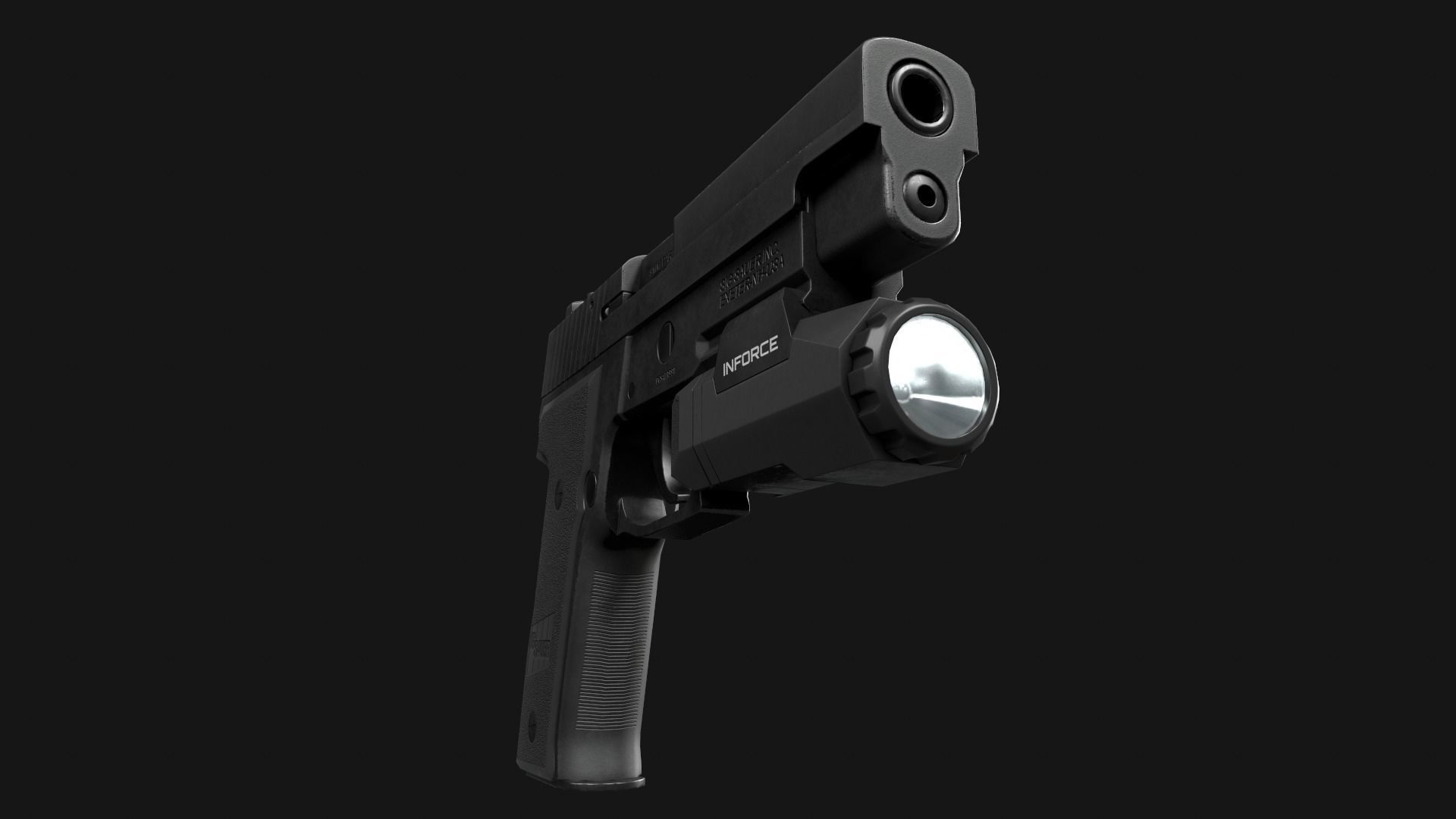 Inforce APL Handgun Weapon Mounted Light Low-poly 3D model_18