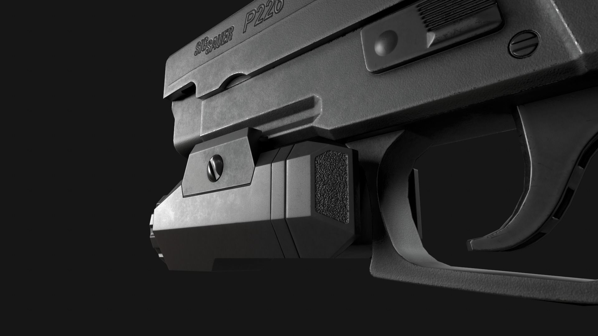 Inforce APL Handgun Weapon Mounted Light Low-poly 3D model_14