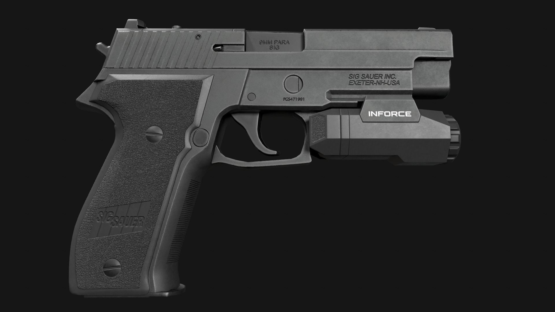 Inforce APL Handgun Weapon Mounted Light Low-poly 3D model_16