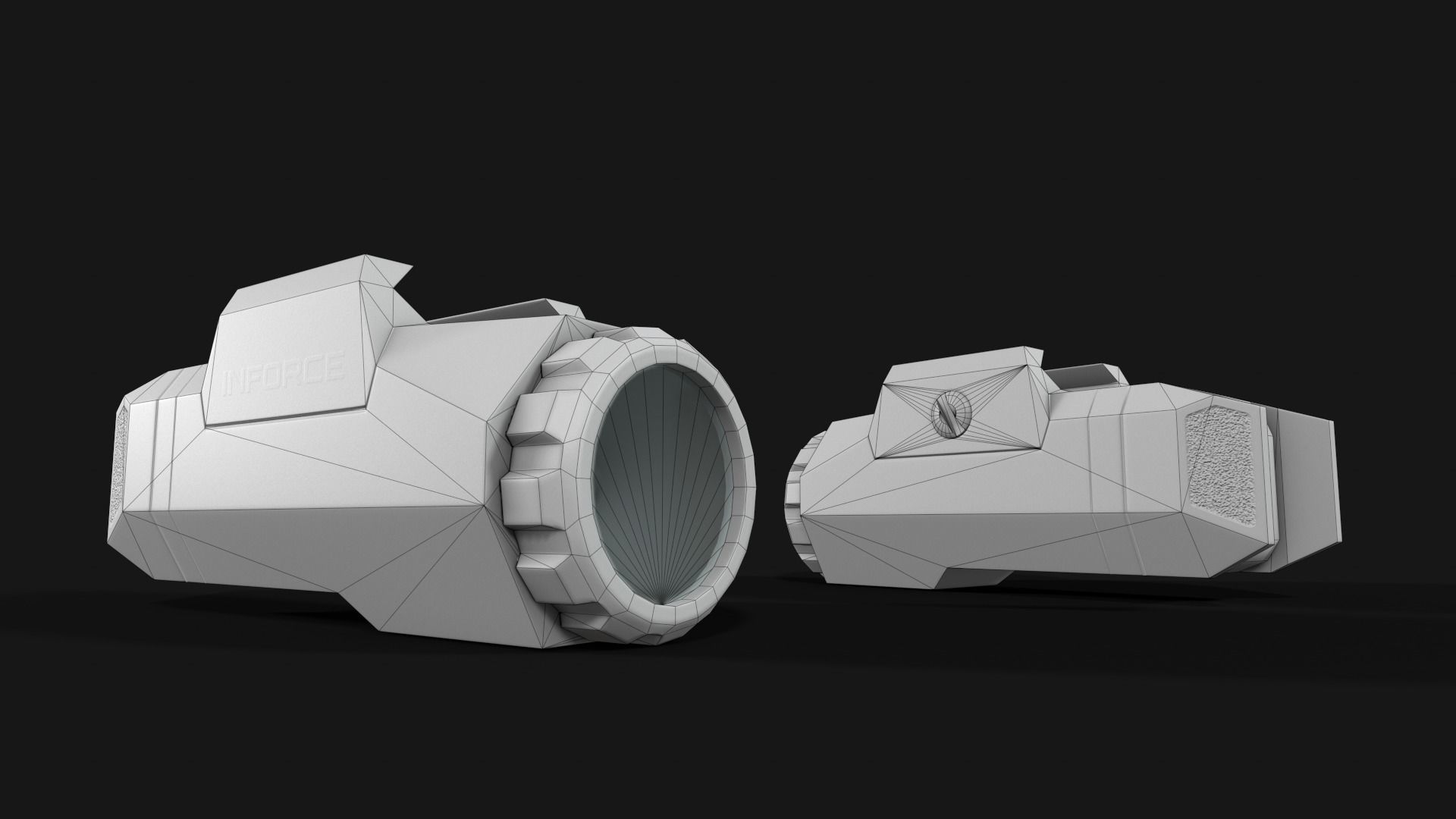 Inforce APL Handgun Weapon Mounted Light Low-poly 3D model_2