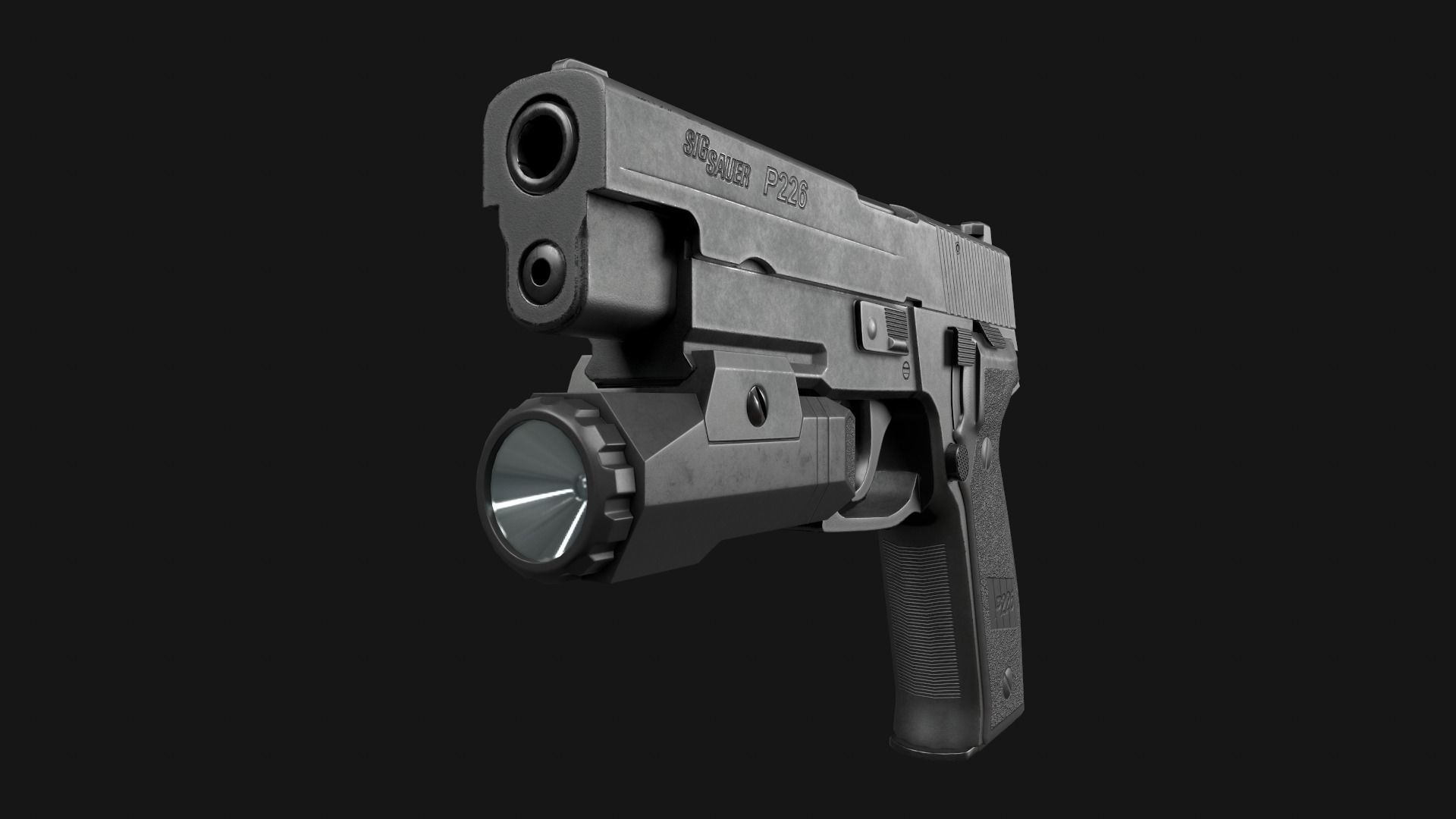 Inforce APL Handgun Weapon Mounted Light Low-poly 3D model_12