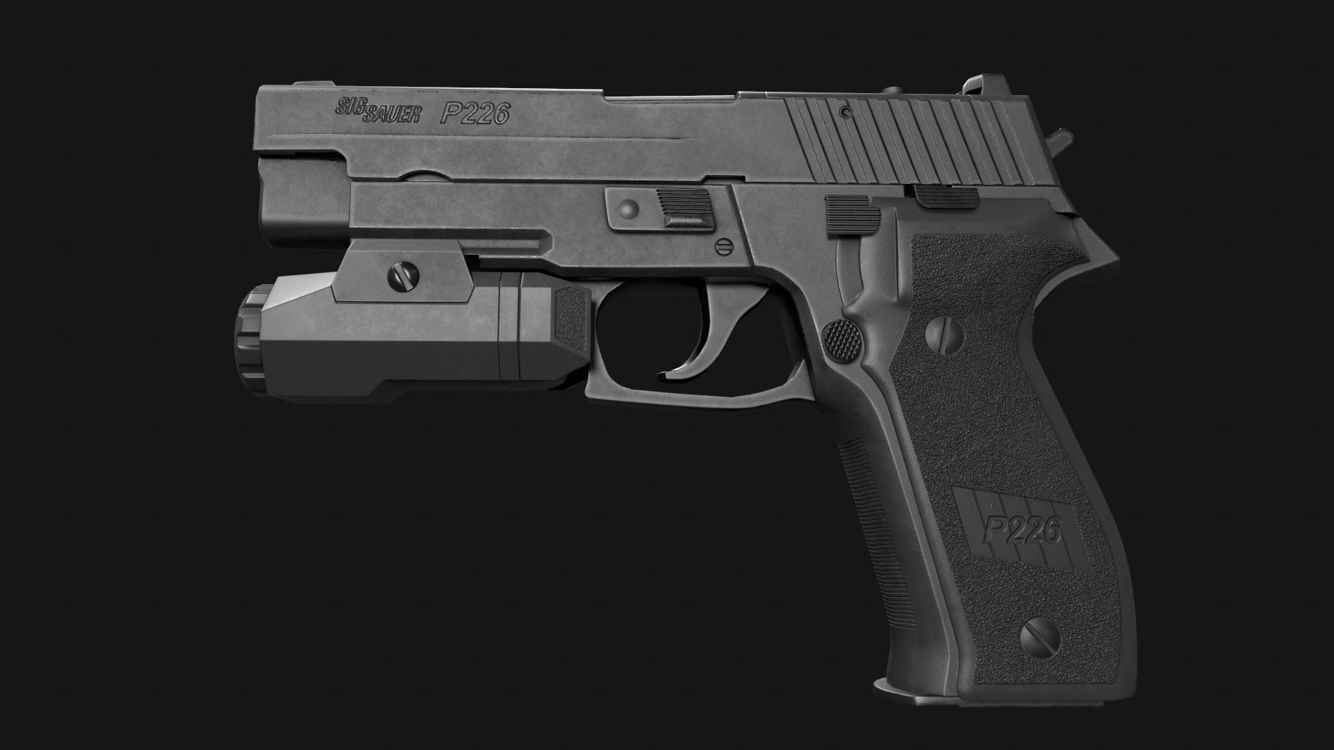 Inforce APL Handgun Weapon Mounted Light Low-poly 3D model_13