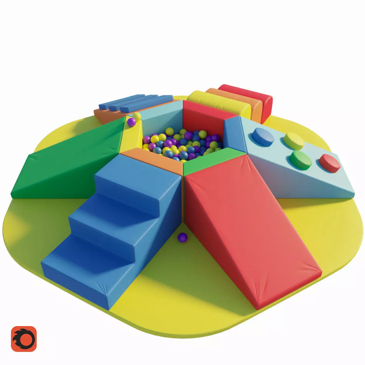 Childrens play area 3D model_0