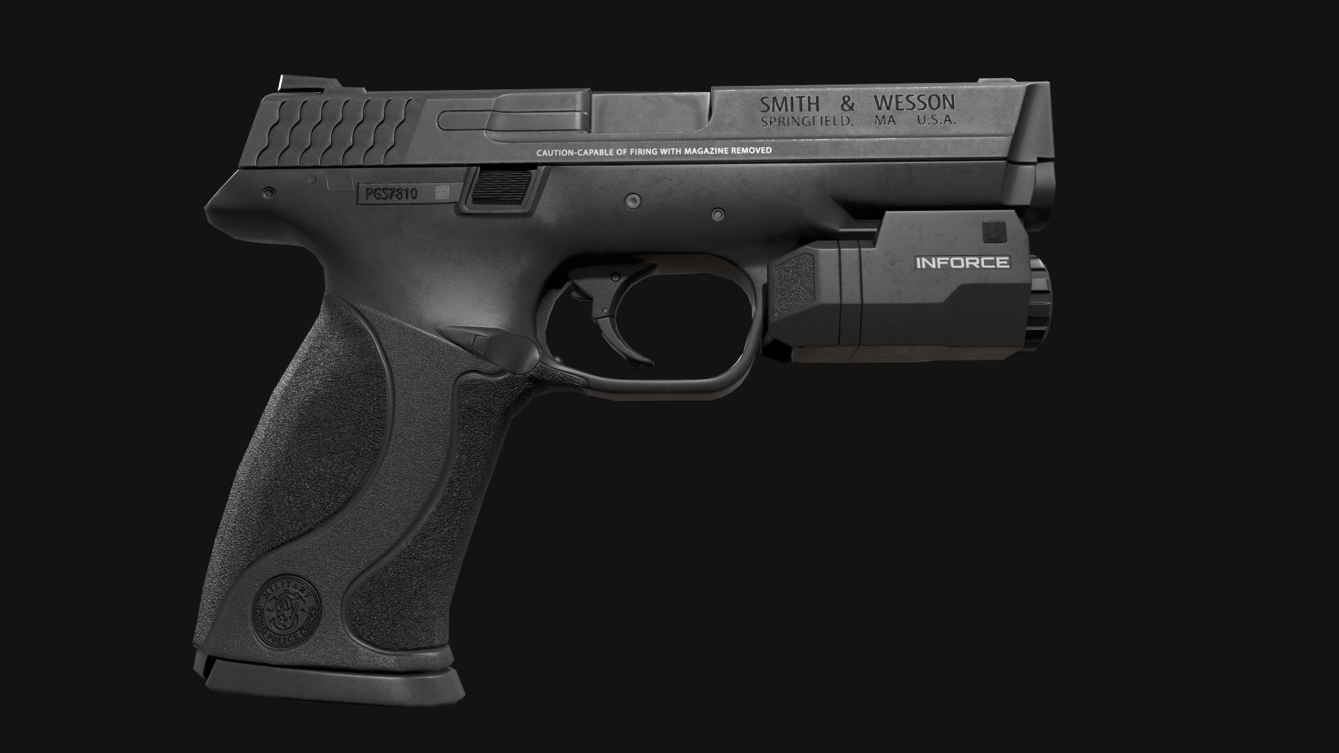 Inforce APLc Compact Handgun Weapon Mounted Light Low-poly 3D model_16