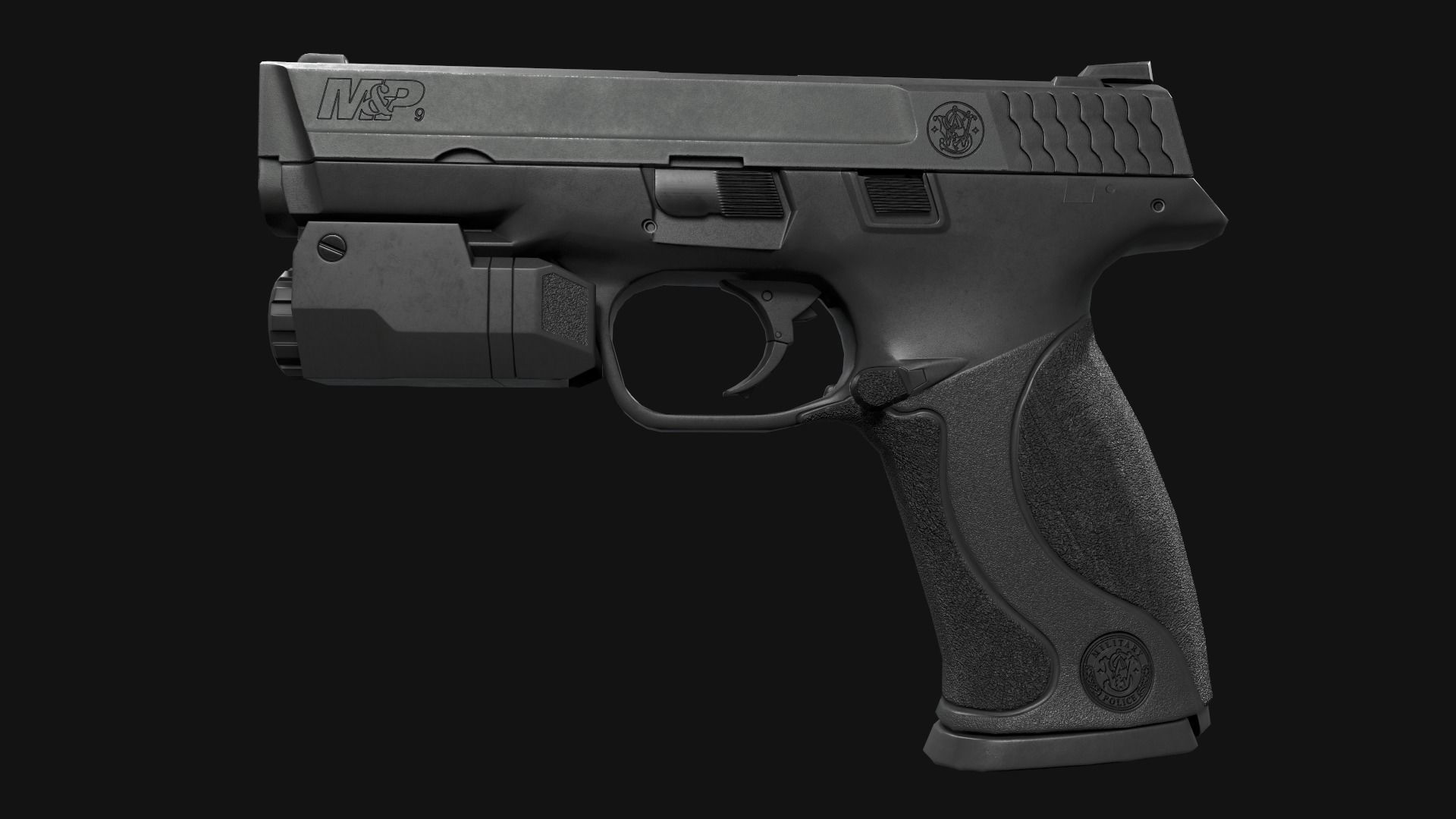 Inforce APLc Compact Handgun Weapon Mounted Light Low-poly 3D model_13