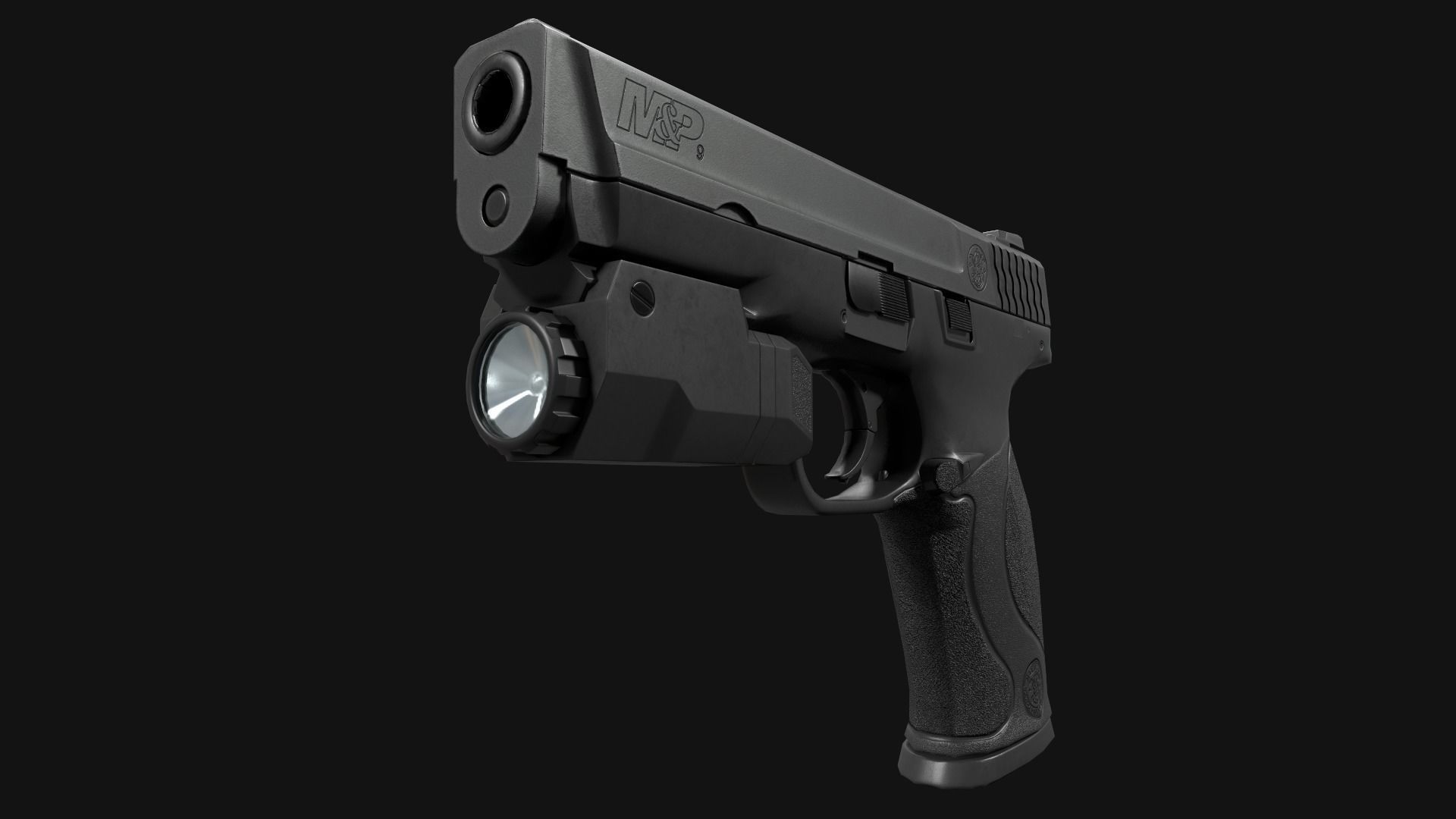 Inforce APLc Compact Handgun Weapon Mounted Light Low-poly 3D model_12