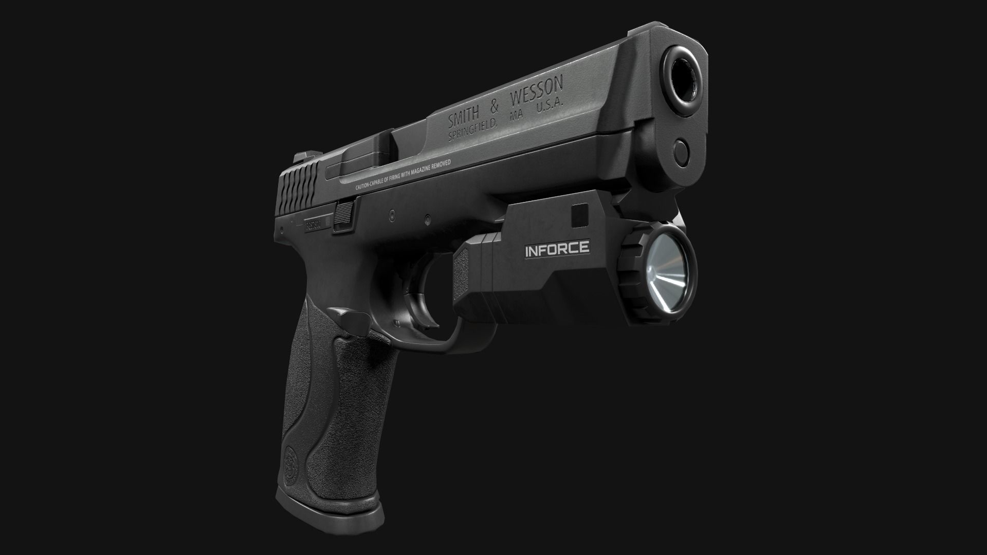 Inforce APLc Compact Handgun Weapon Mounted Light Low-poly 3D model_18