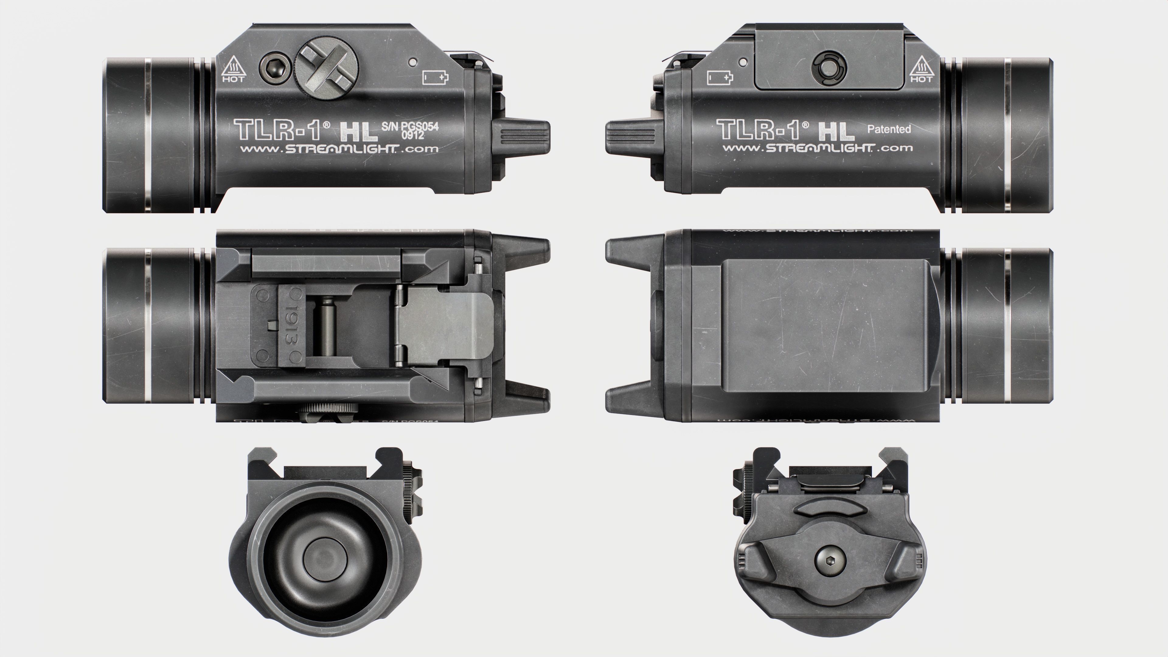 Streamlight TLR1-HL Handgun Weapon Mounted Light Low-poly 3D model_23