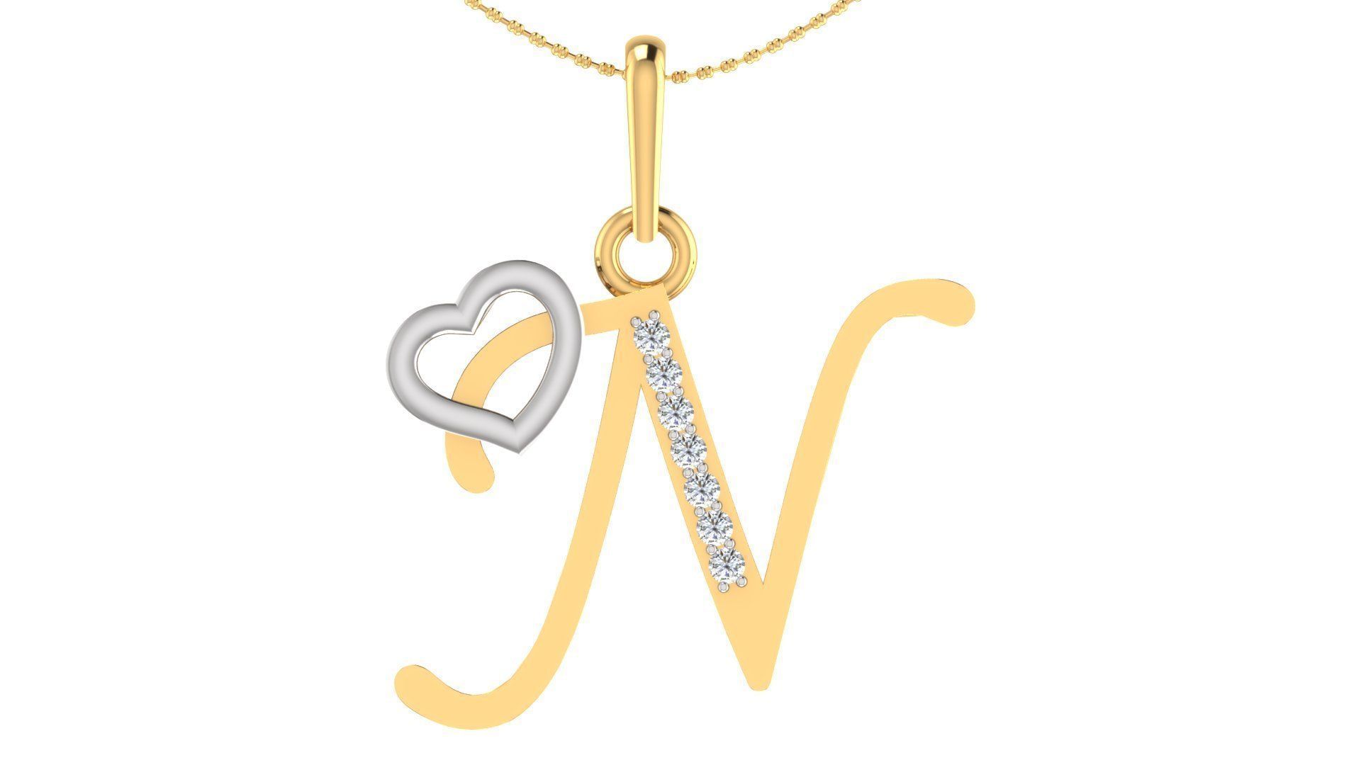 26 Alphabets Pendant Collection 3dm stl printable  3D print model_16