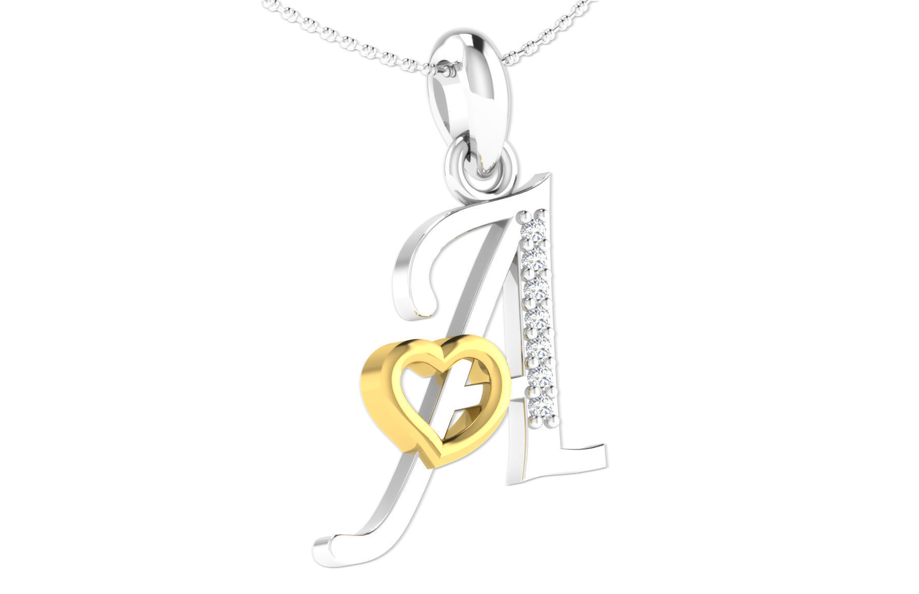 26 Alphabets Pendant Collection 3dm stl printable  3D print model_49