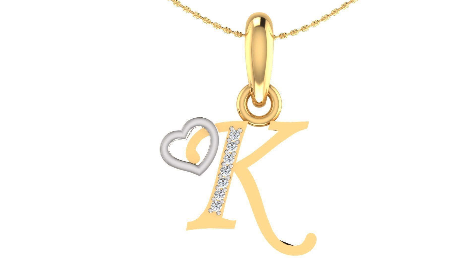 26 Alphabets Pendant Collection 3dm stl printable  3D print model_12