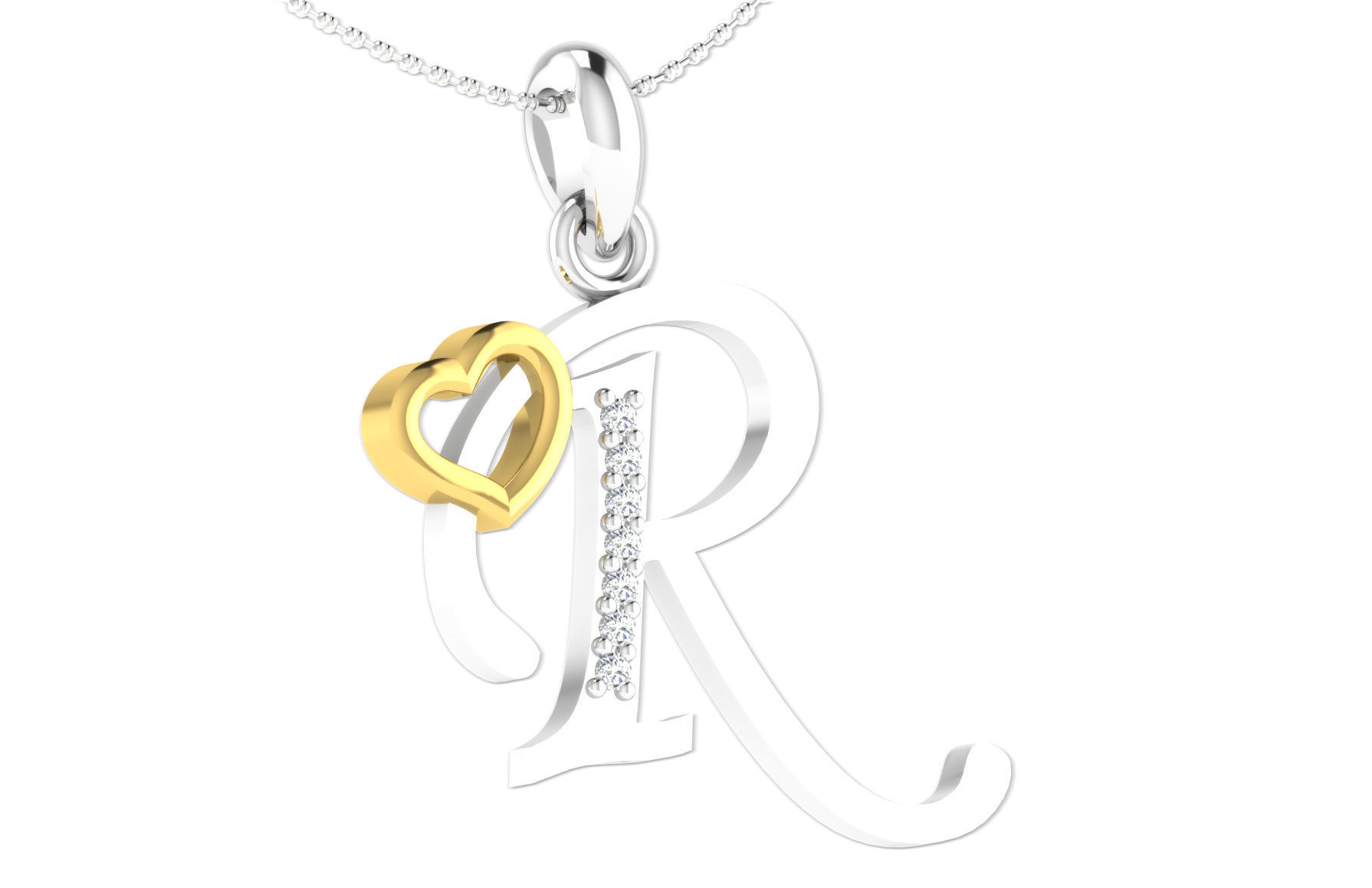 26 Alphabets Pendant Collection 3dm stl printable  3D print model_47