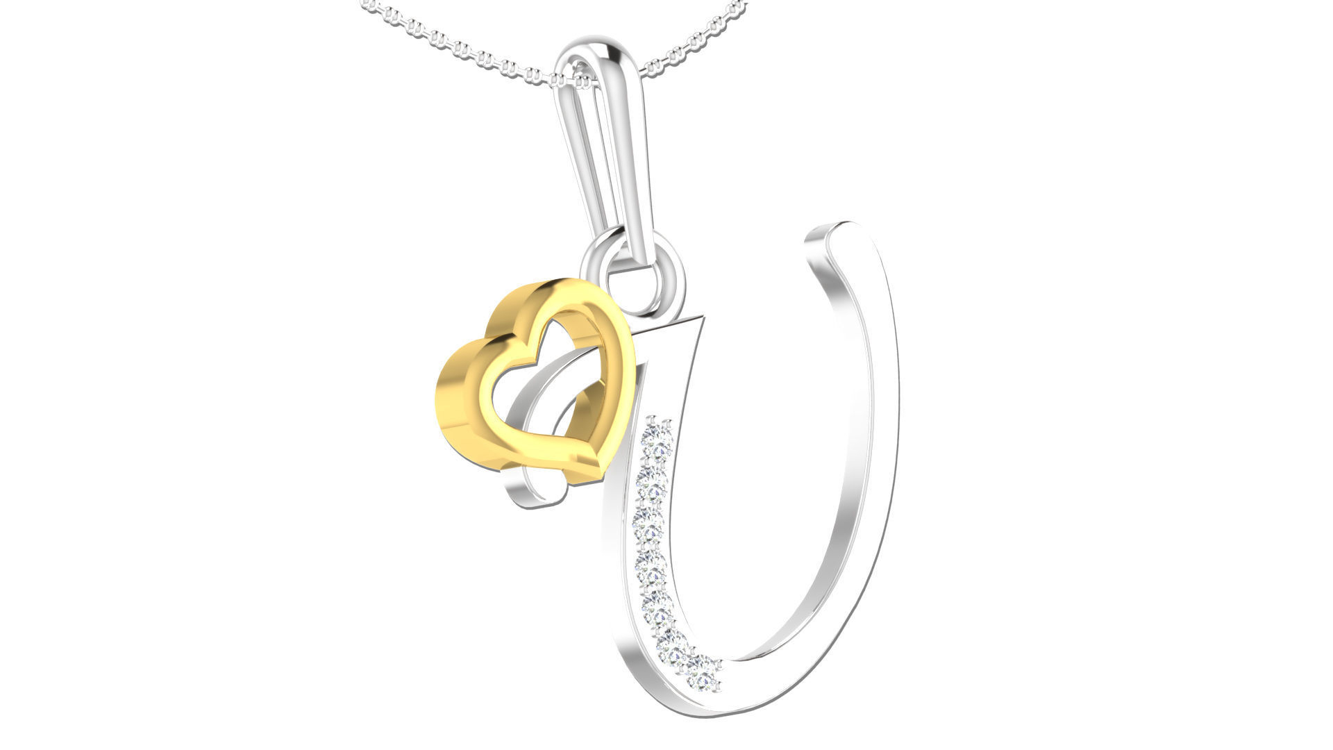 26 Alphabets Pendant Collection 3dm stl printable  3D print model_83