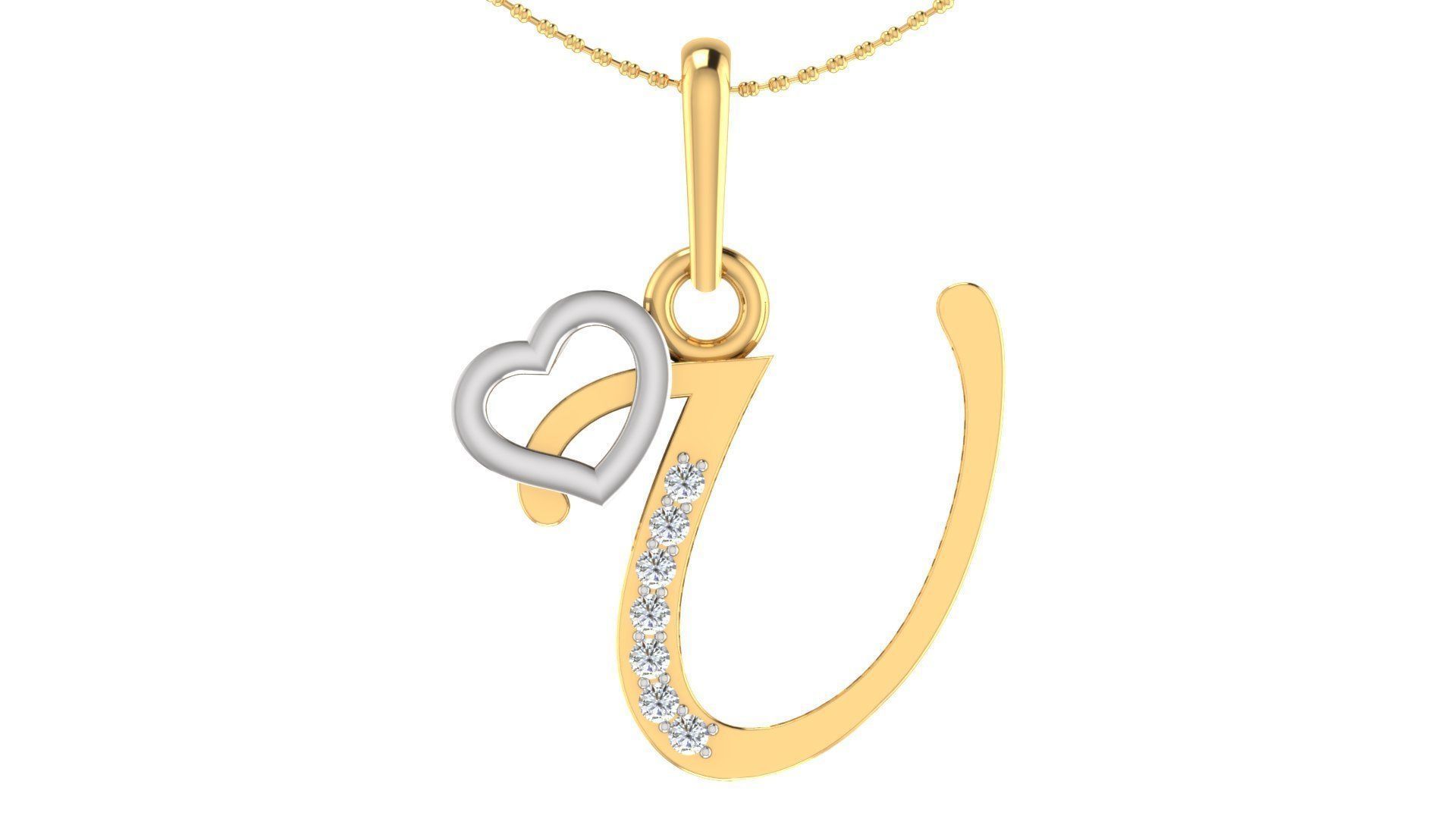26 Alphabets Pendant Collection 3dm stl printable  3D print model_20