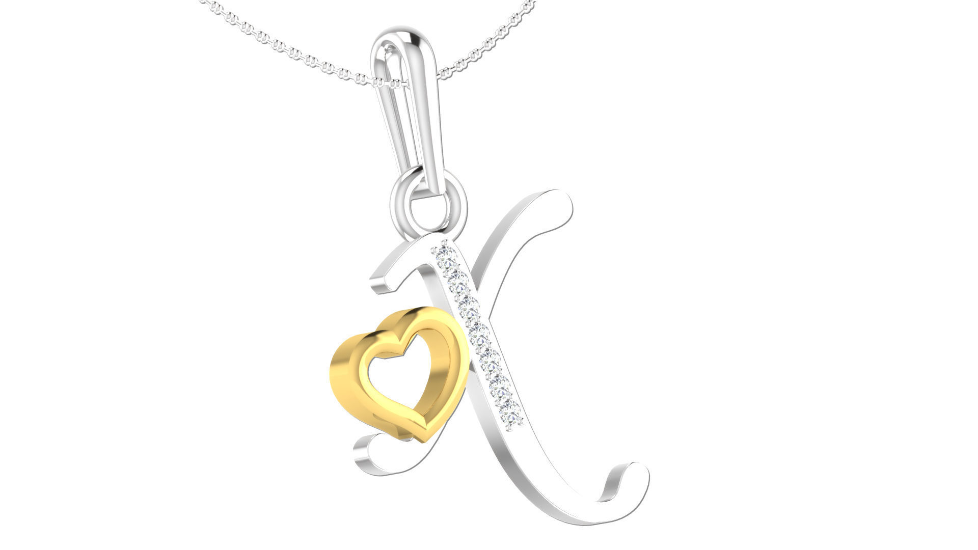 26 Alphabets Pendant Collection 3dm stl printable  3D print model_38