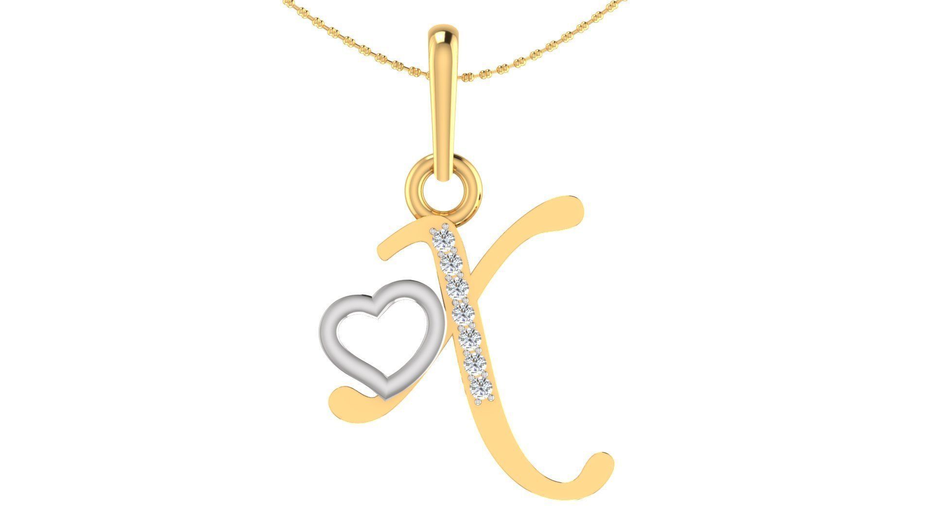 26 Alphabets Pendant Collection 3dm stl printable  3D print model_27