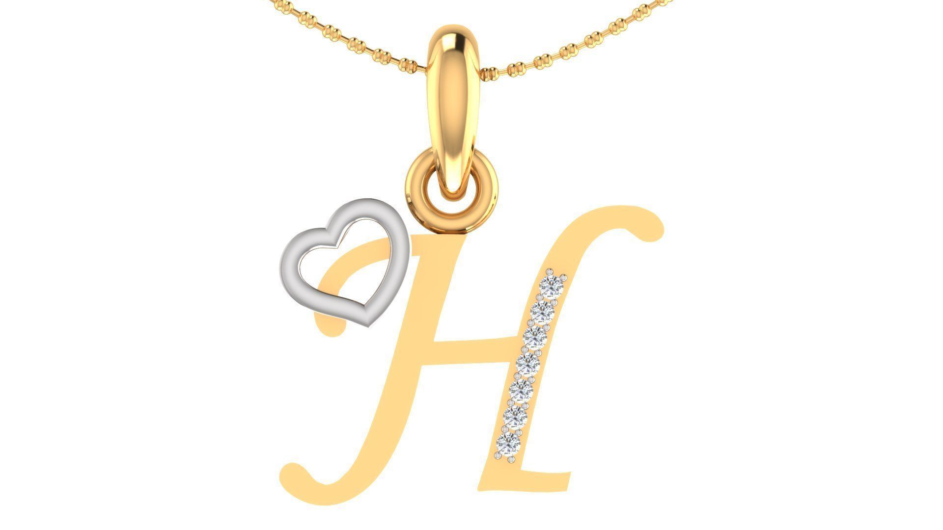 26 Alphabets Pendant Collection 3dm stl printable  3D print model_10