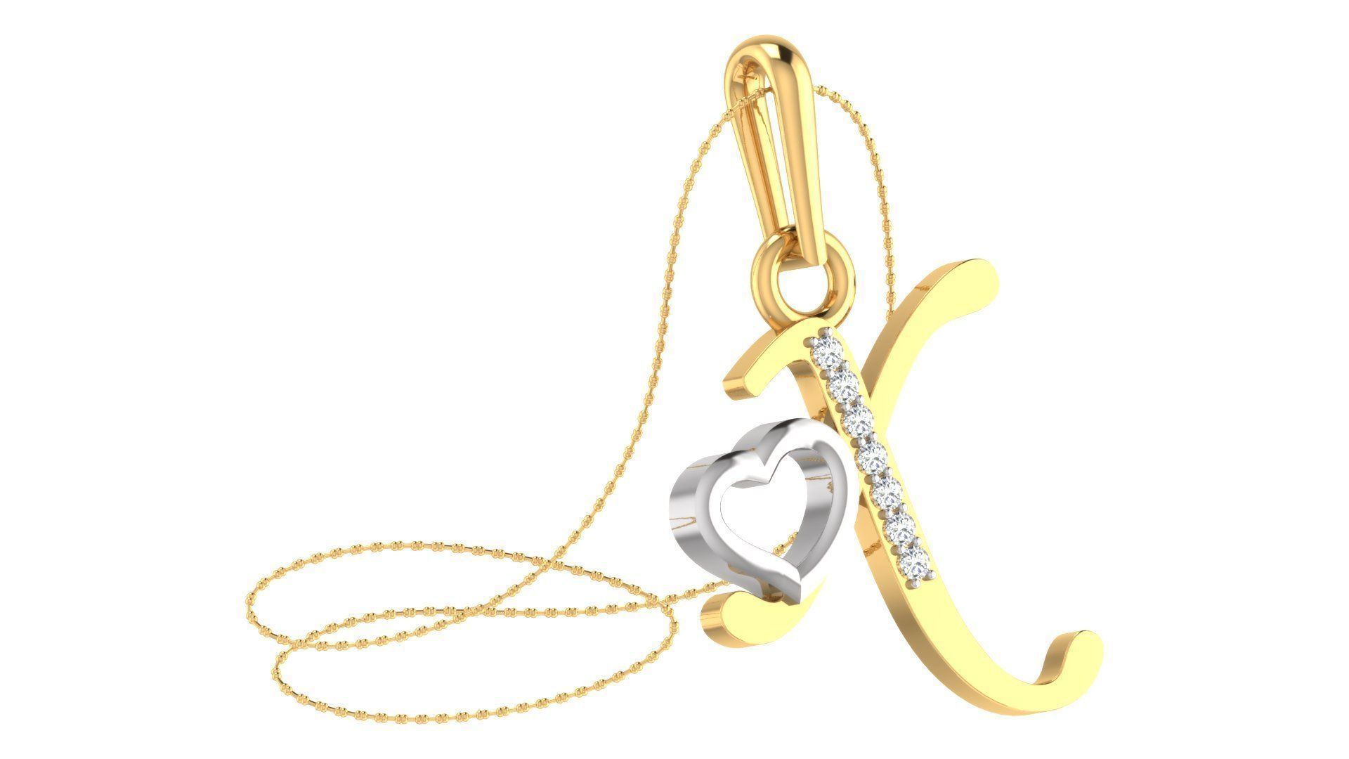26 Alphabets Pendant Collection 3dm stl printable  3D print model_37