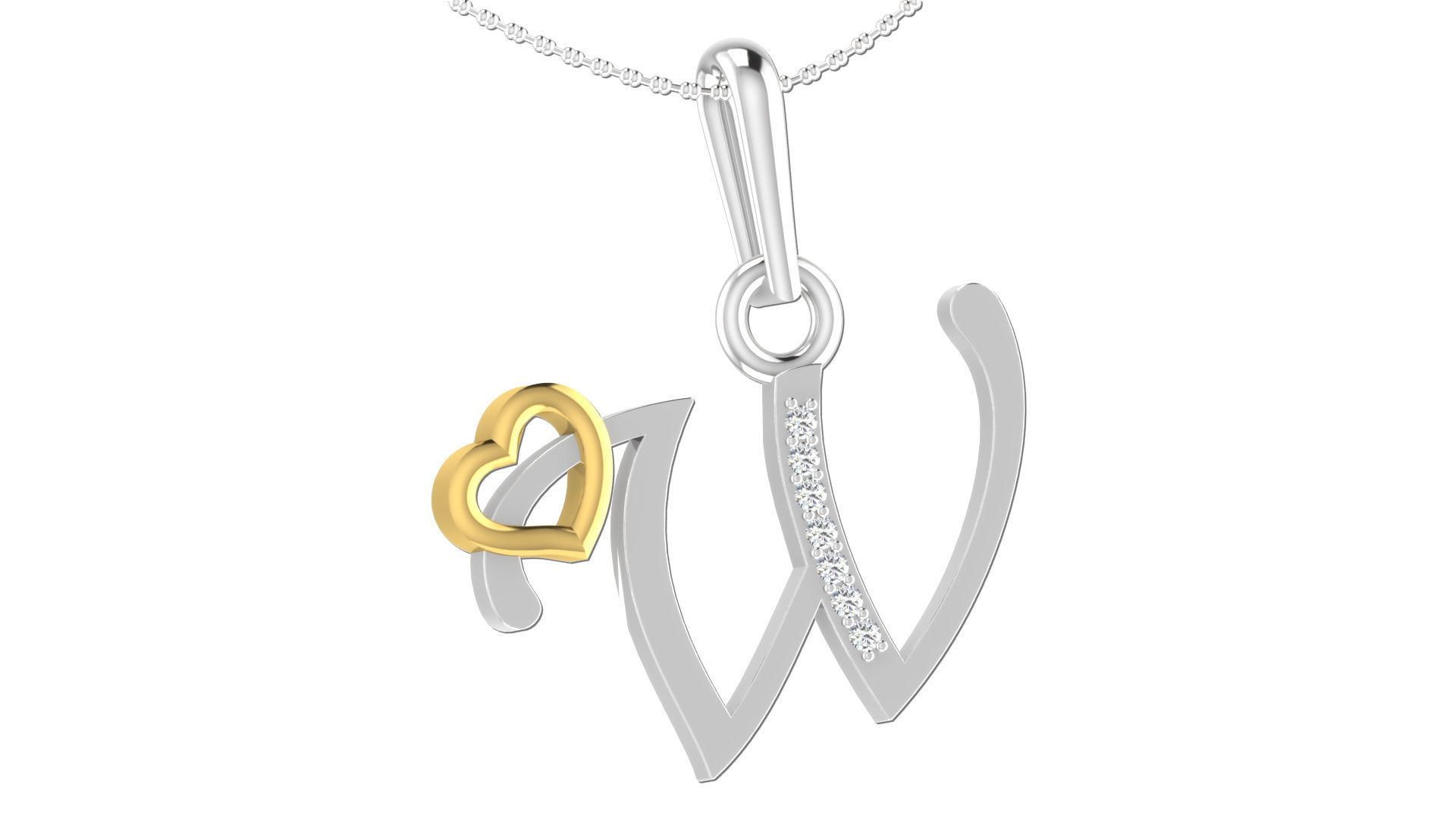 26 Alphabets Pendant Collection 3dm stl printable  3D print model_85